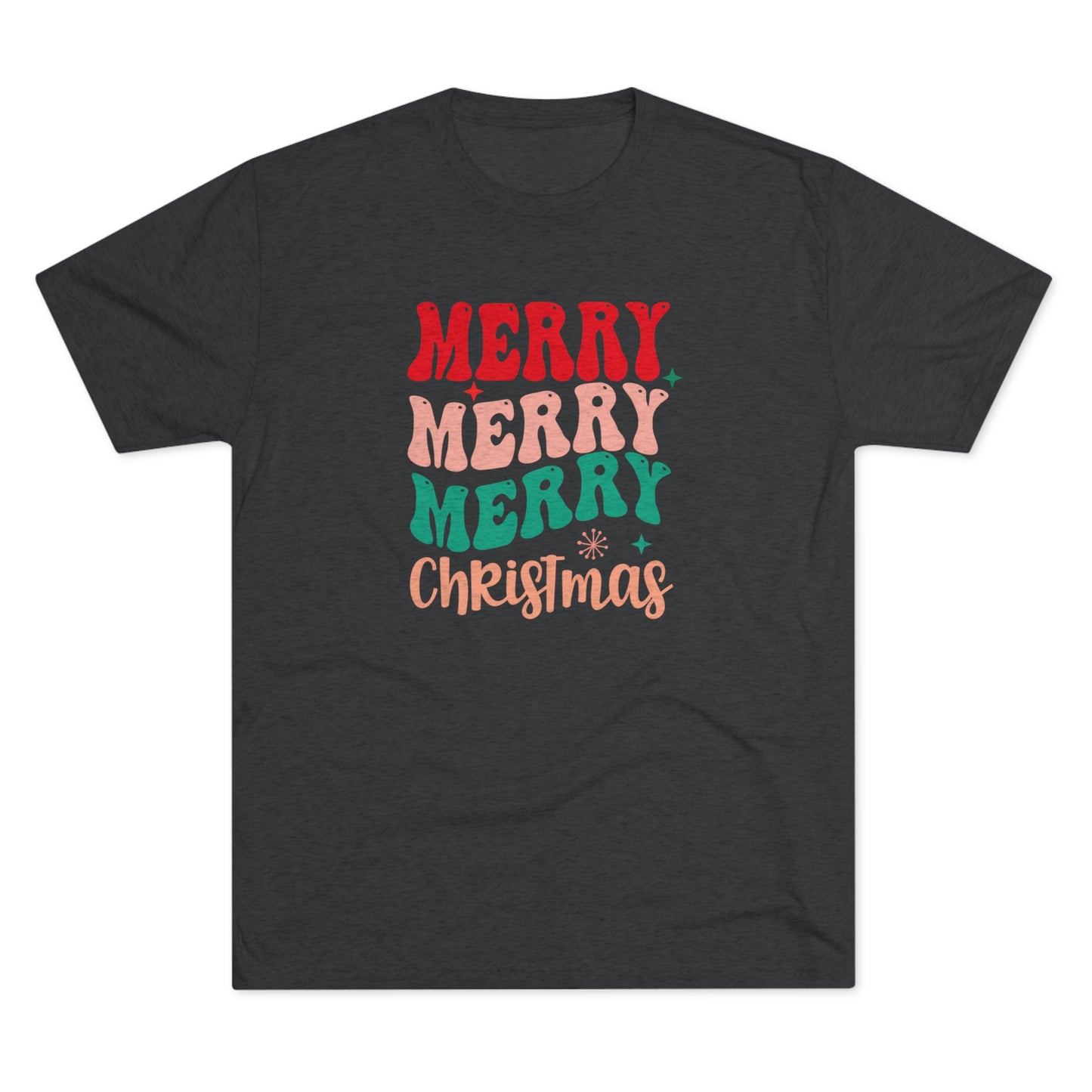 Merry Christmas II, Unisex Tri-Blend Crew Tee