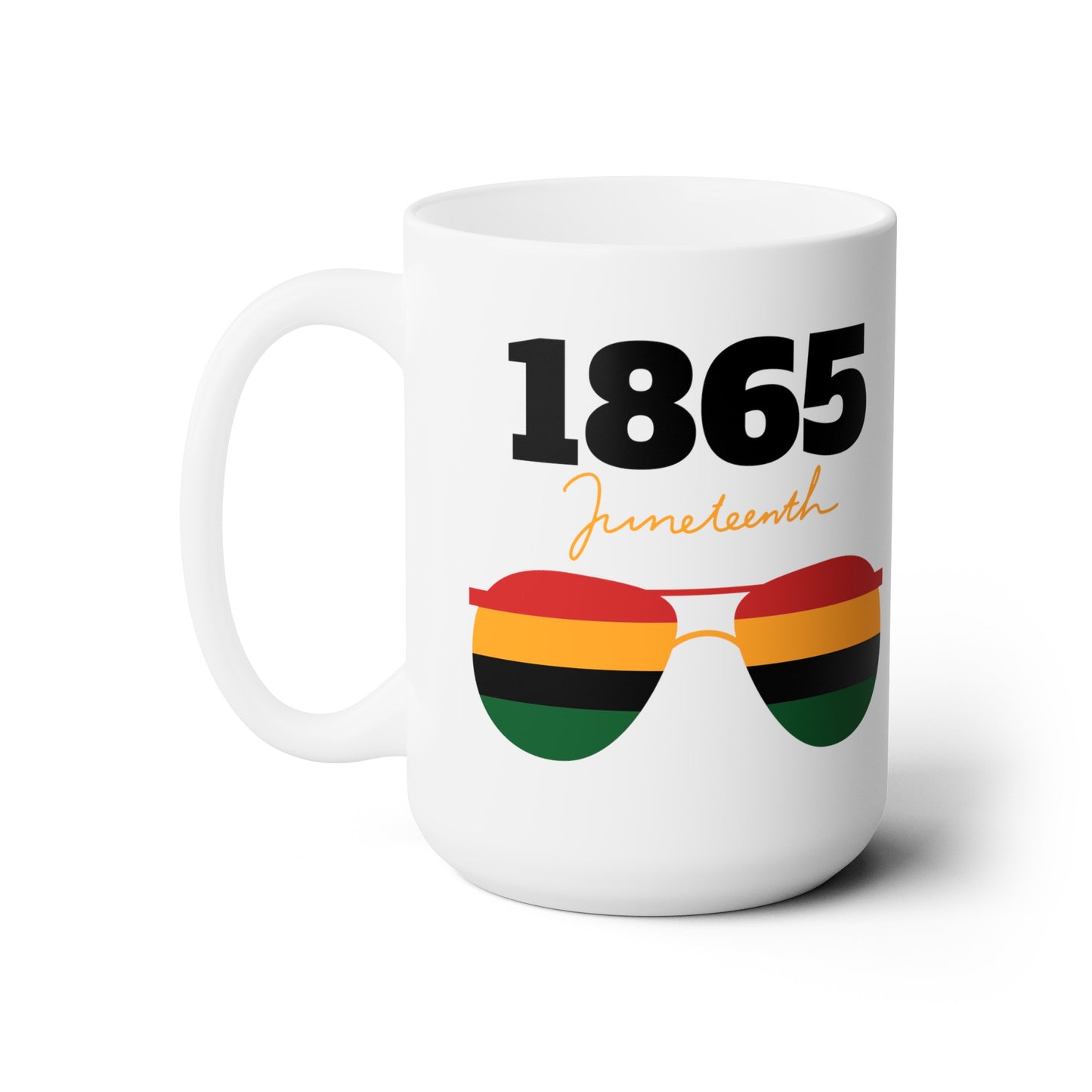 Juneteenth III, White Coffee Mug, 15oz