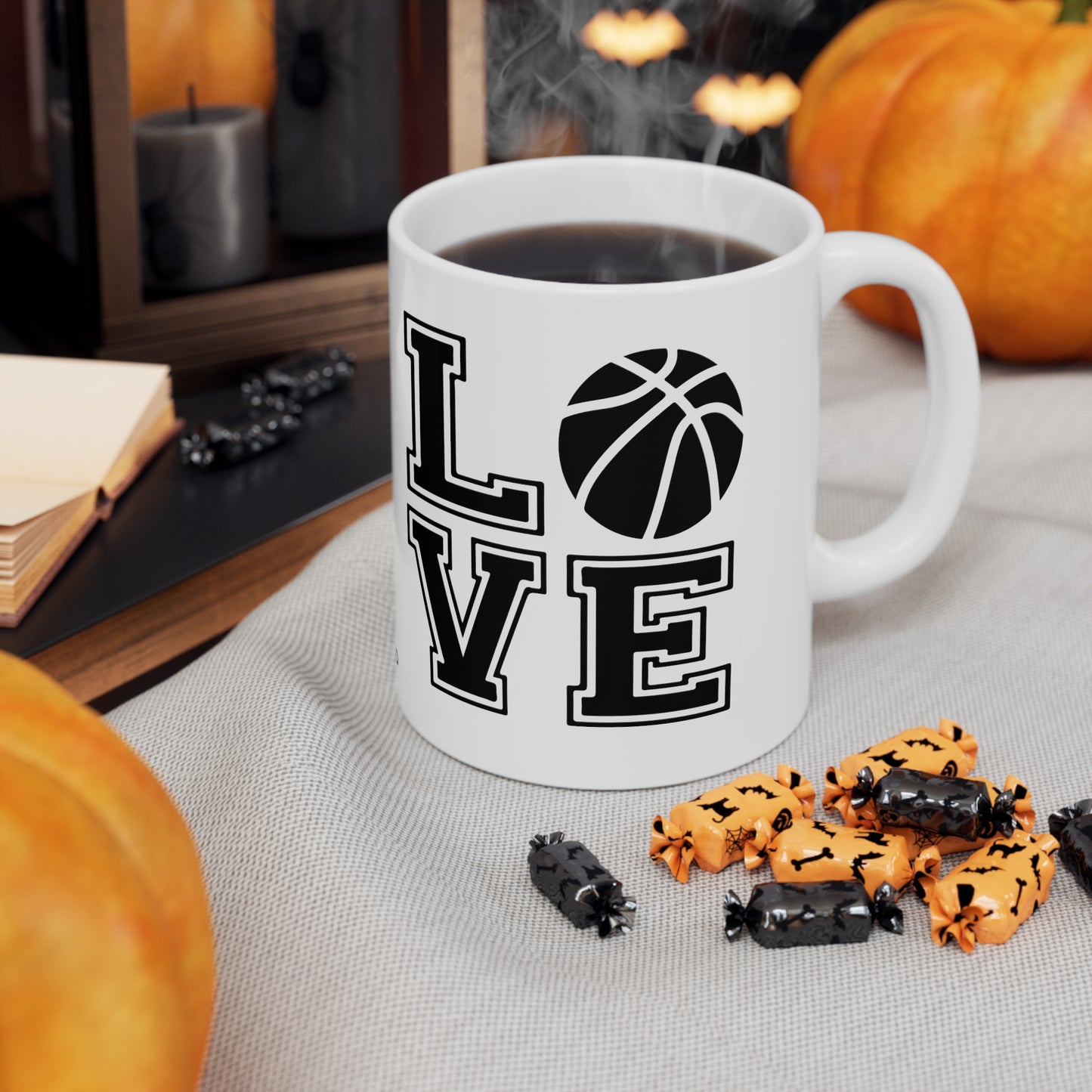 Chefao Love Basketball I, White Coffee Mug, 11oz