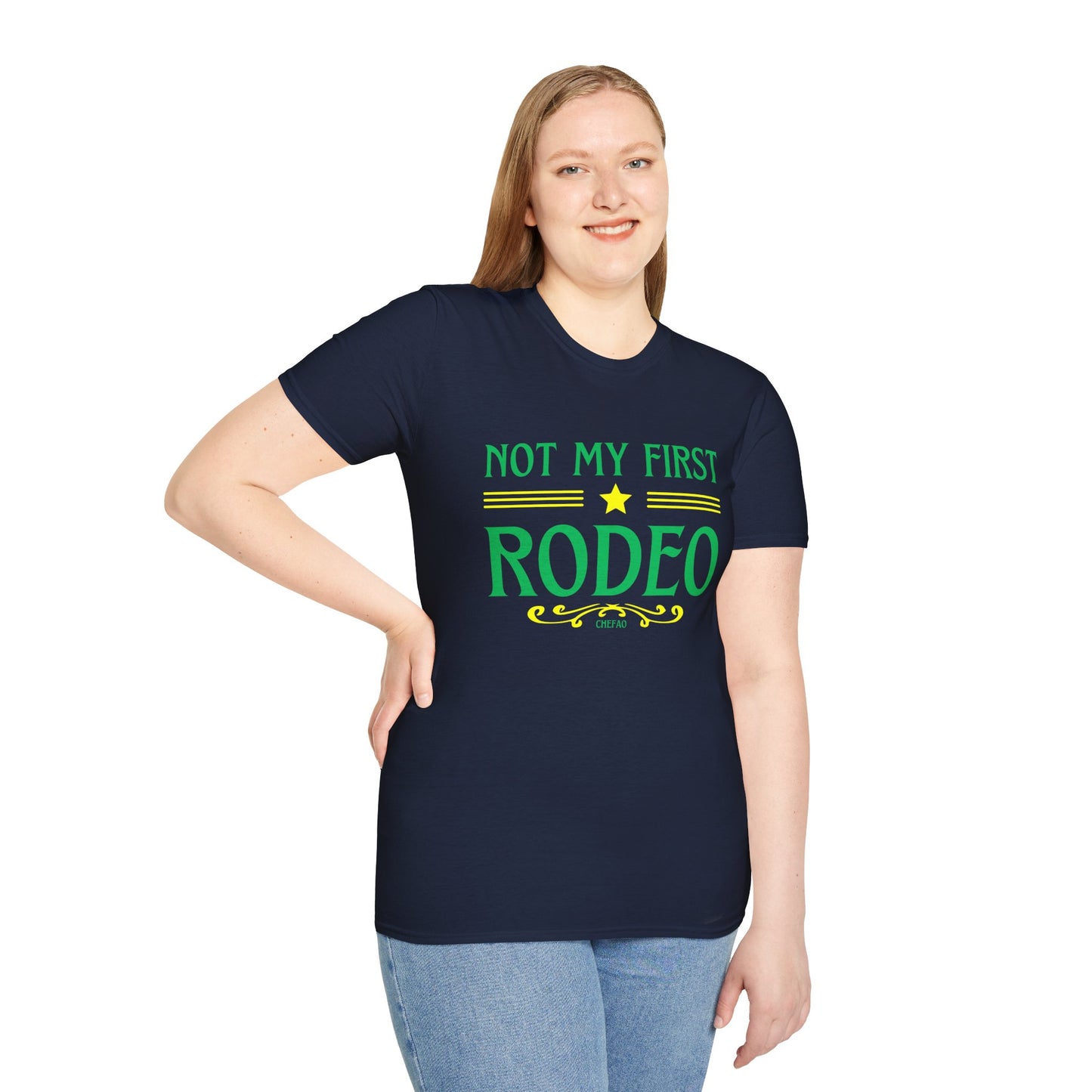 Not My First Rodeo, Unisex Softstyle T-Shirt