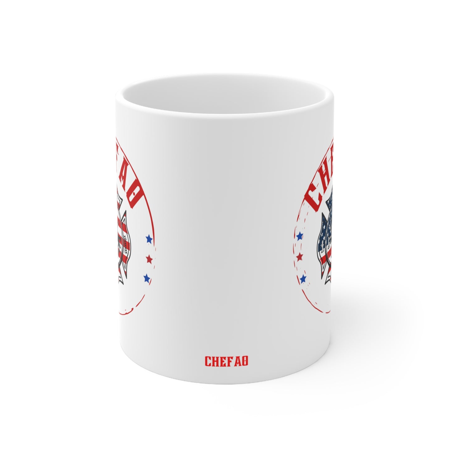 Chefao Fire II, White Coffee Mug, 11oz