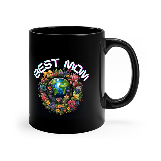 Best Mom on Earth, 11oz Black Coffee Mug