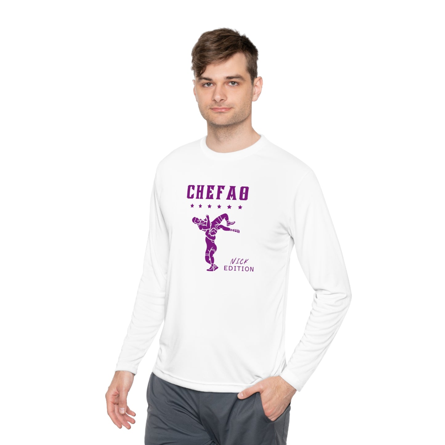 Chefao Wrestling The Nick Edition I, Unisex Lightweight Long Sleeve Tee