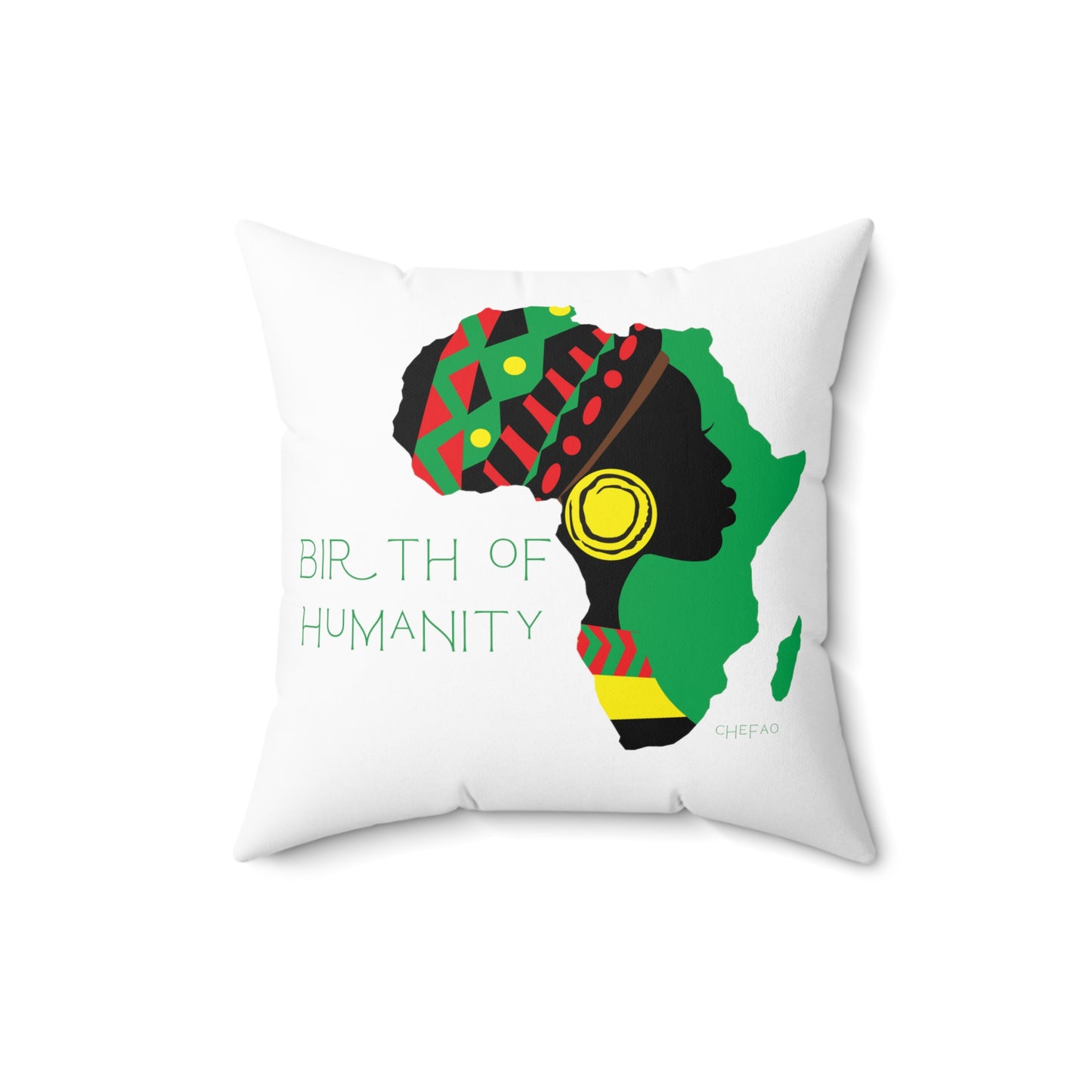 Birth of Humanity™ II, Spun Polyester Square Pillow