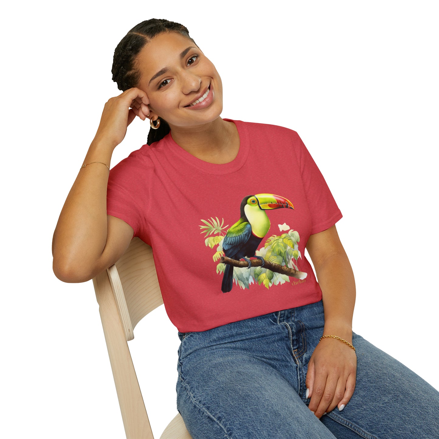 Keel Billed Toucan I,, Unisex Softstyle T-Shirt