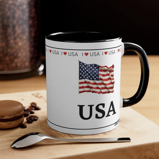 I Love USA - Coffee Mug, 11oz