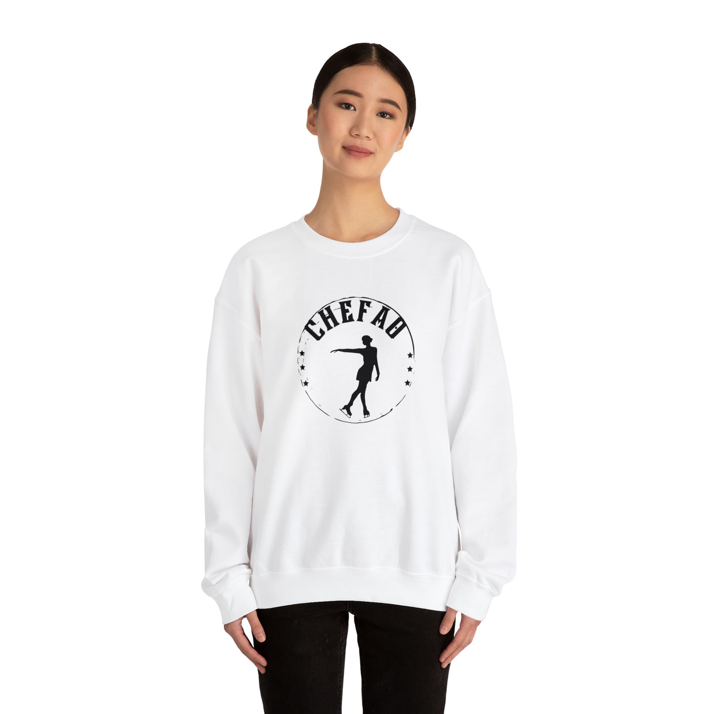 Chefao Ice Skating I, Unisex Heavy Blend Crewneck Sweatshirt