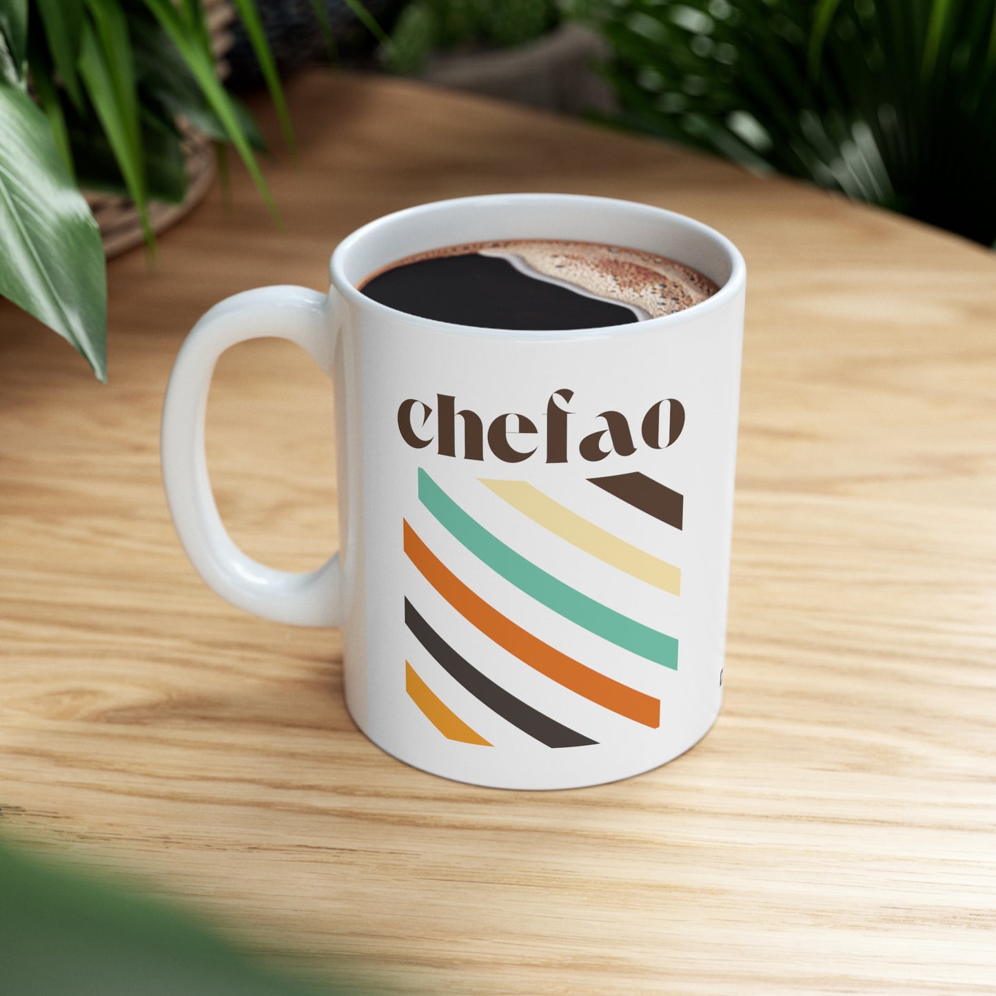 Chefao Retro III, White Coffee Mug, 11oz