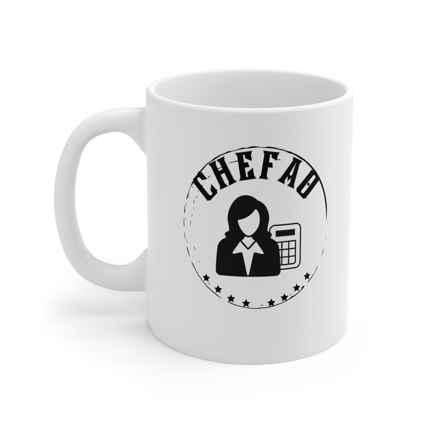 Chefao Accounting V, White Coffee Mug, 11oz