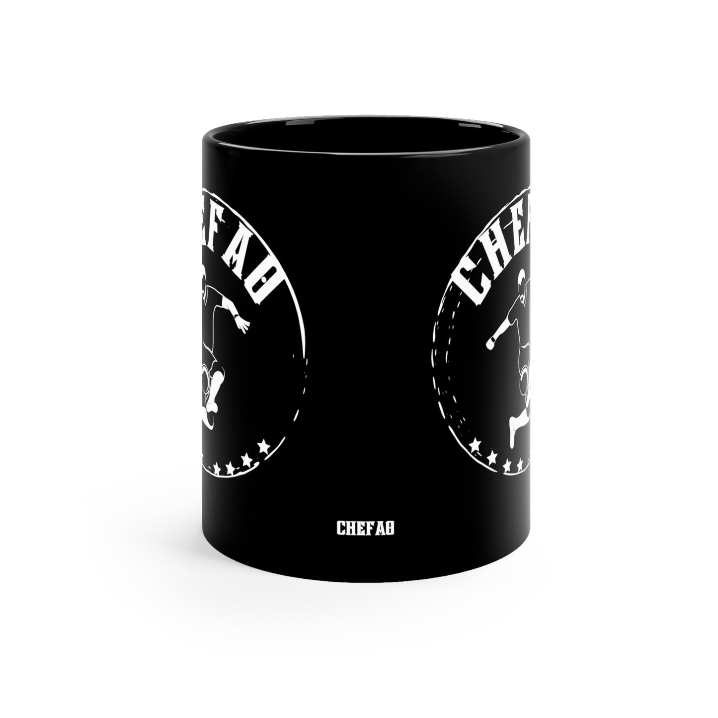 Chefao Soccer III, Black Coffee Mug, 11oz