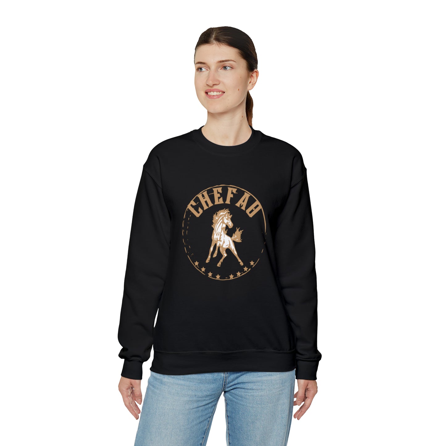 Chefao Horse II, Unisex Heavy Blend Crewneck Sweatshirt