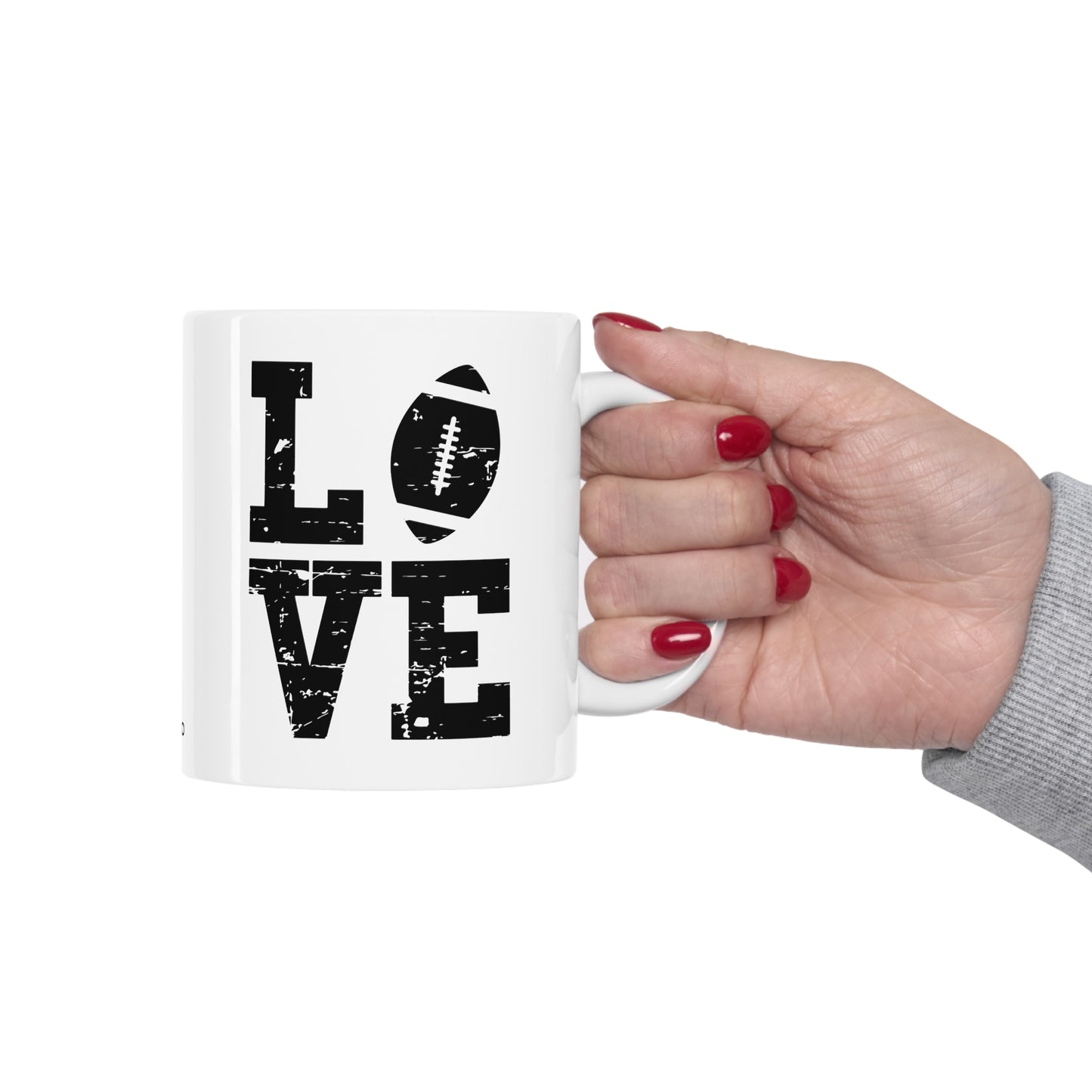 Chefao Love Footbal I, White Coffee Mug, 11oz