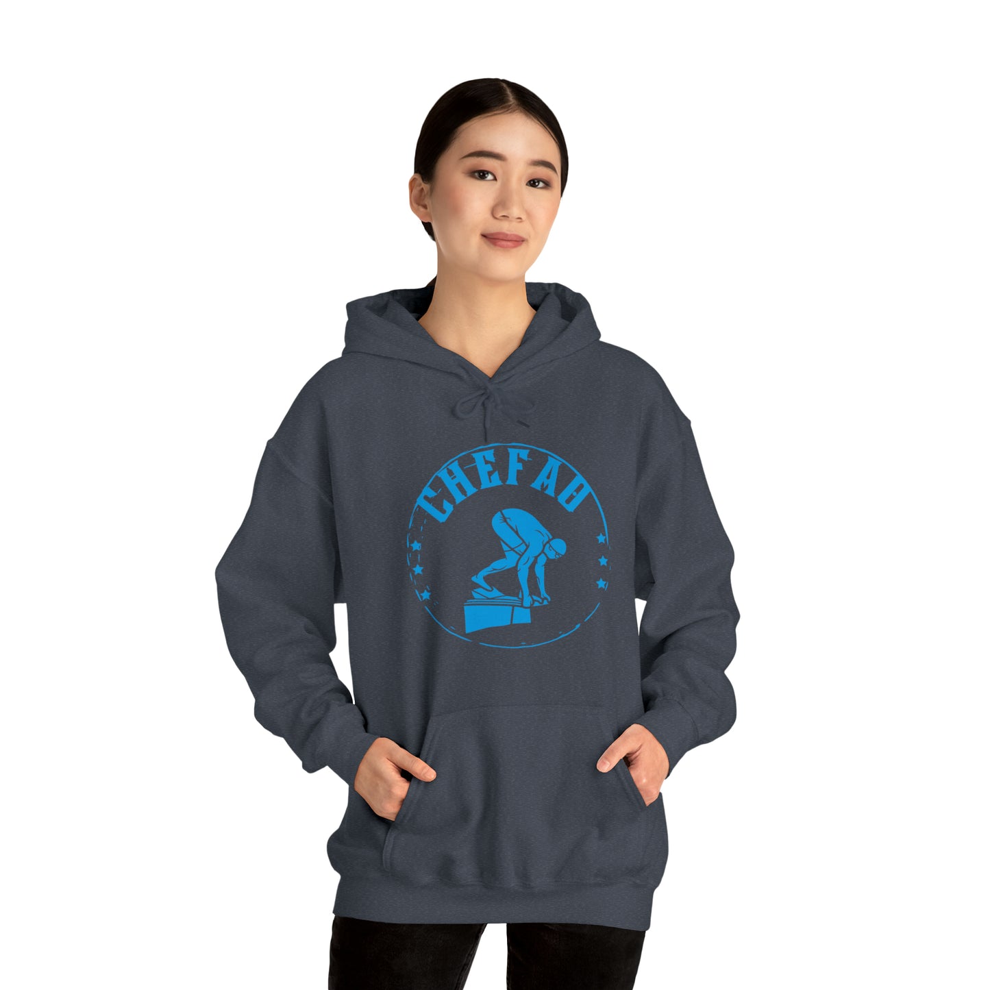 Chefao Swimmer I, Unisex Heavy Blend Hooded Sweatshirt