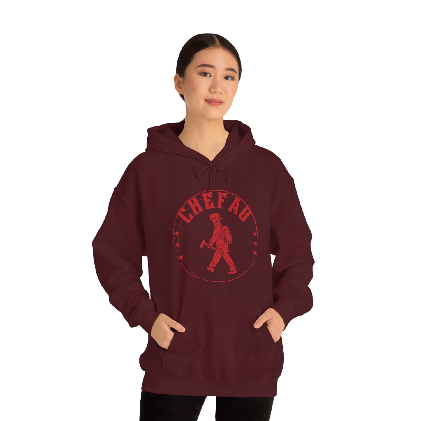 Chefao Fire I, Unisex Heavy Blend Hooded Sweatshirt