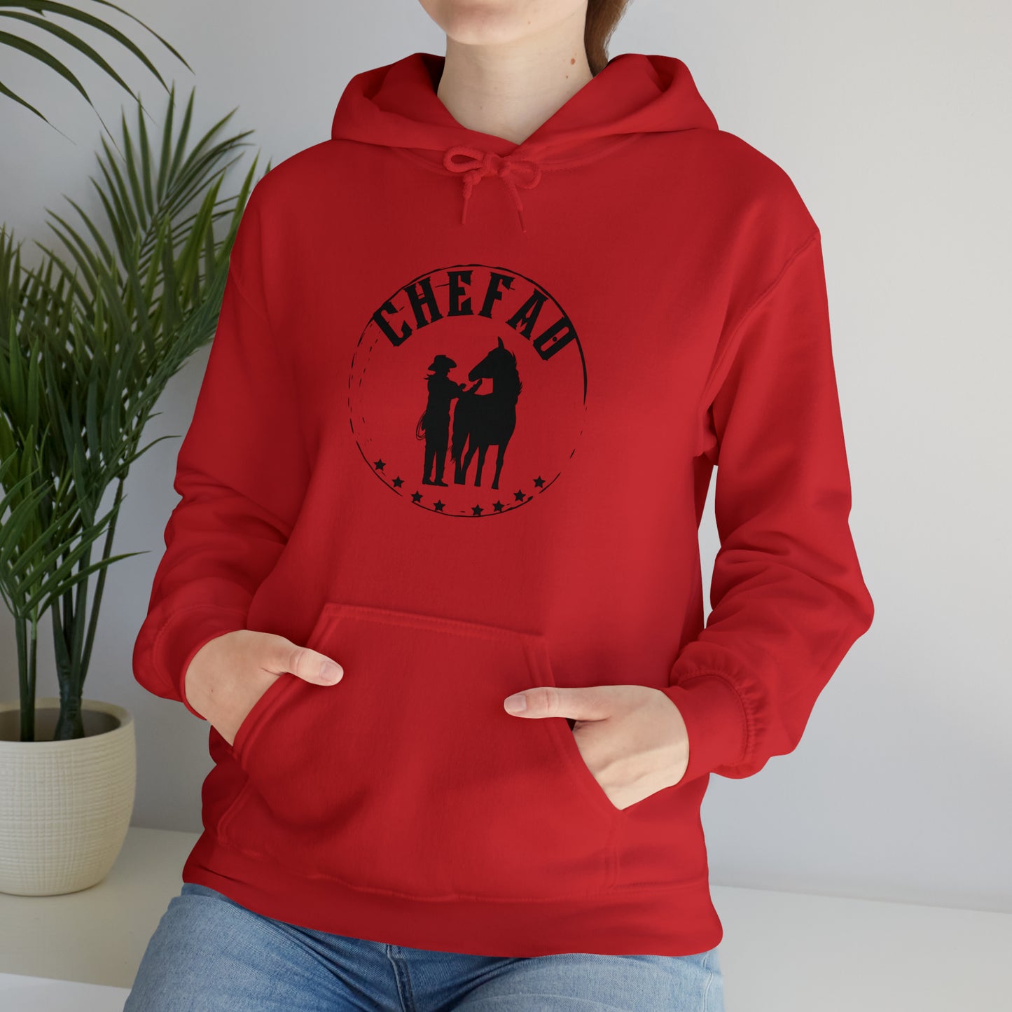 Chefao Cowgirl I, Unisex Heavy Blend Hooded Sweatshirt