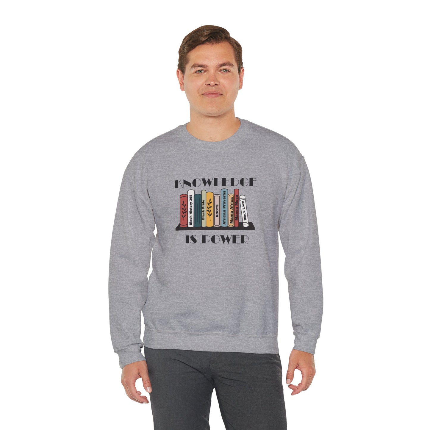 Chefao Knowledge is Power I, Unisex Heavy Blend™ Crewneck Sweatshirt