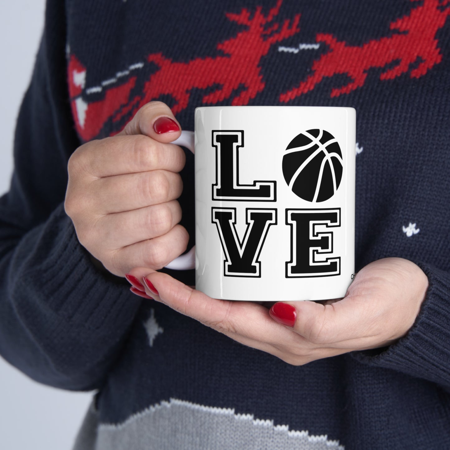 Chefao Love Basketball I, White Coffee Mug, 11oz