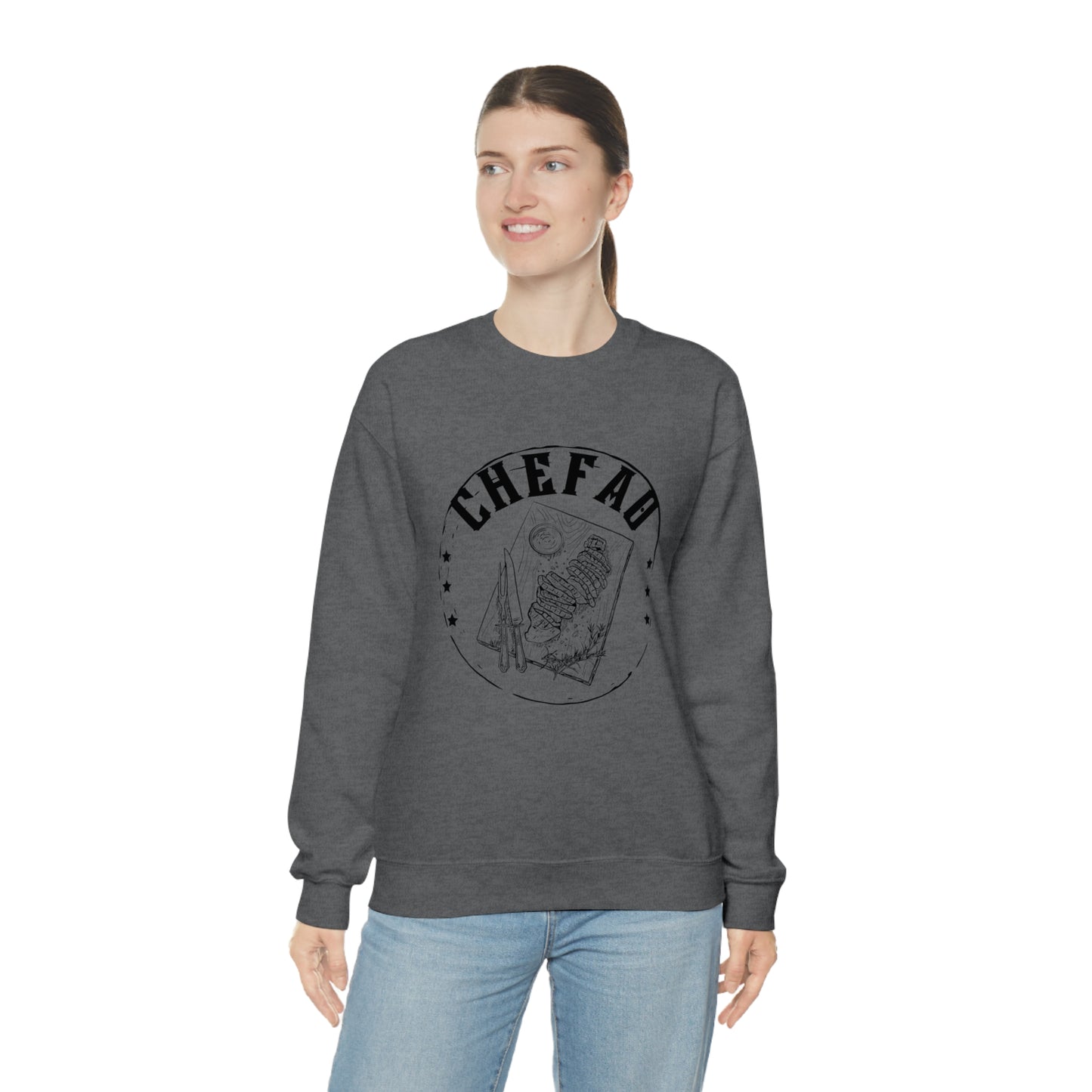 Chefao Barbque, Unisex Heavy Blend Crewneck Sweatshirt