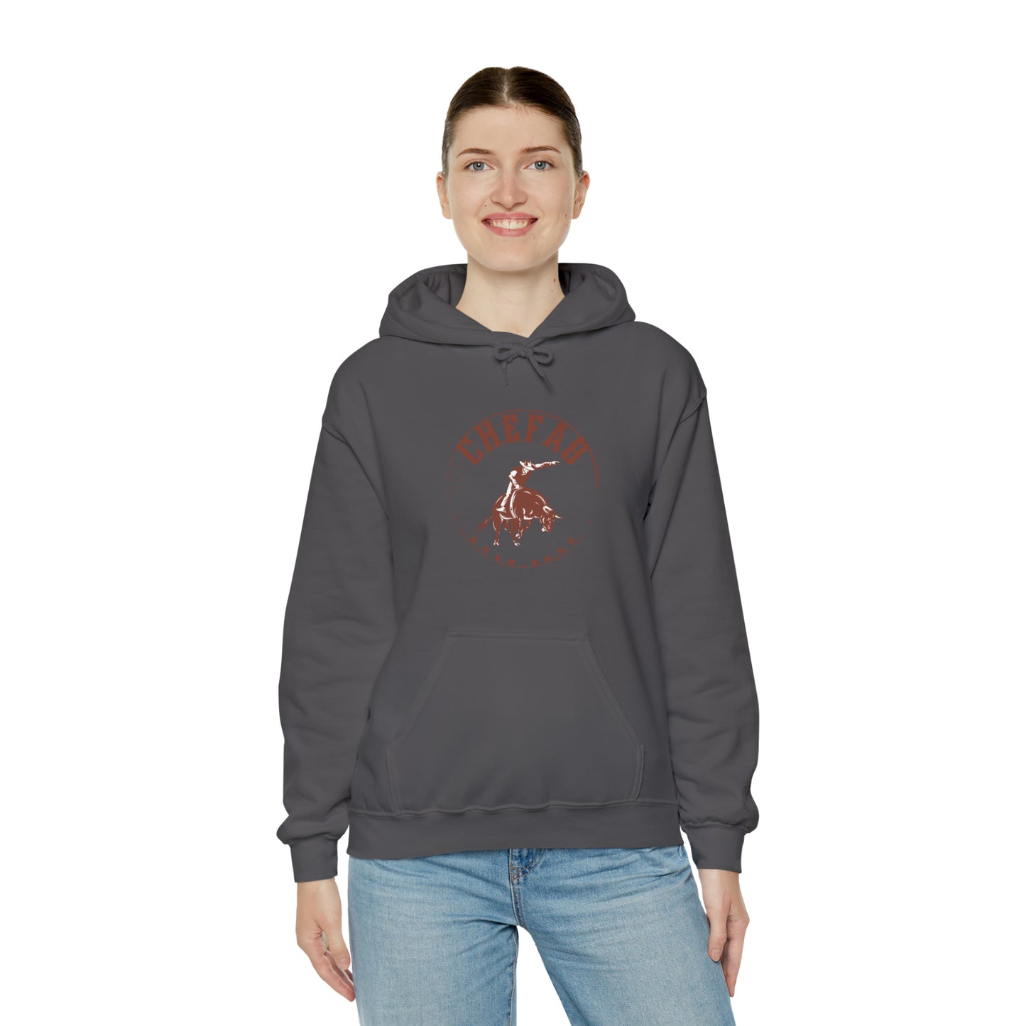 Chefao Bull Riding II, Unisex Heavy Blend Hooded Sweatshirt