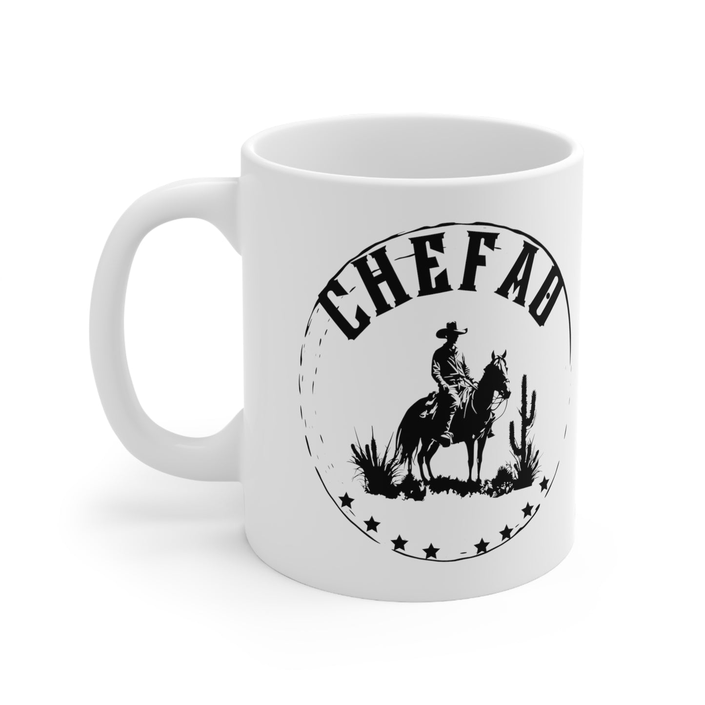 Chefao Cowboy I, White Coffee Mug, 11oz