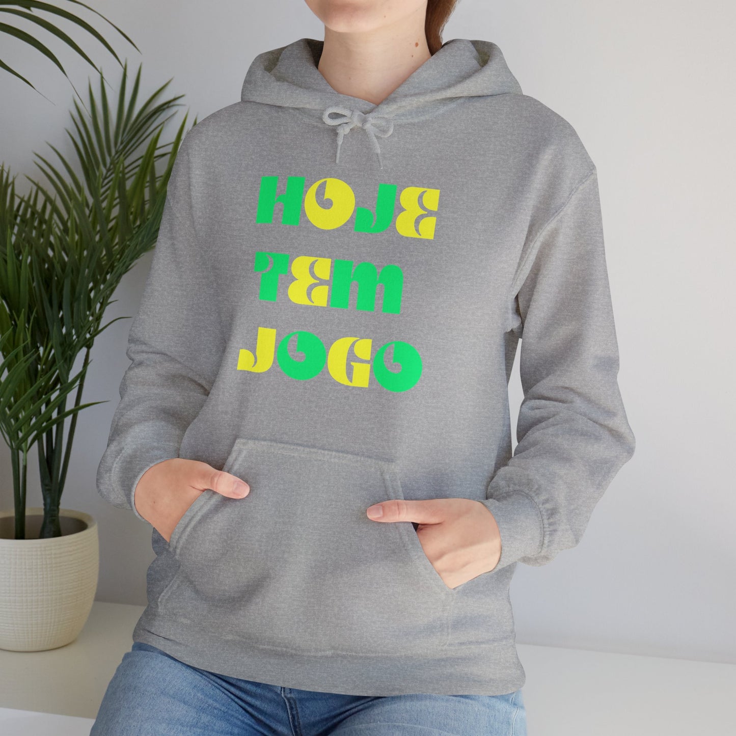 Hoje Tem Jogo I, Unisex Heavy Blend™ Hooded Sweatshirt