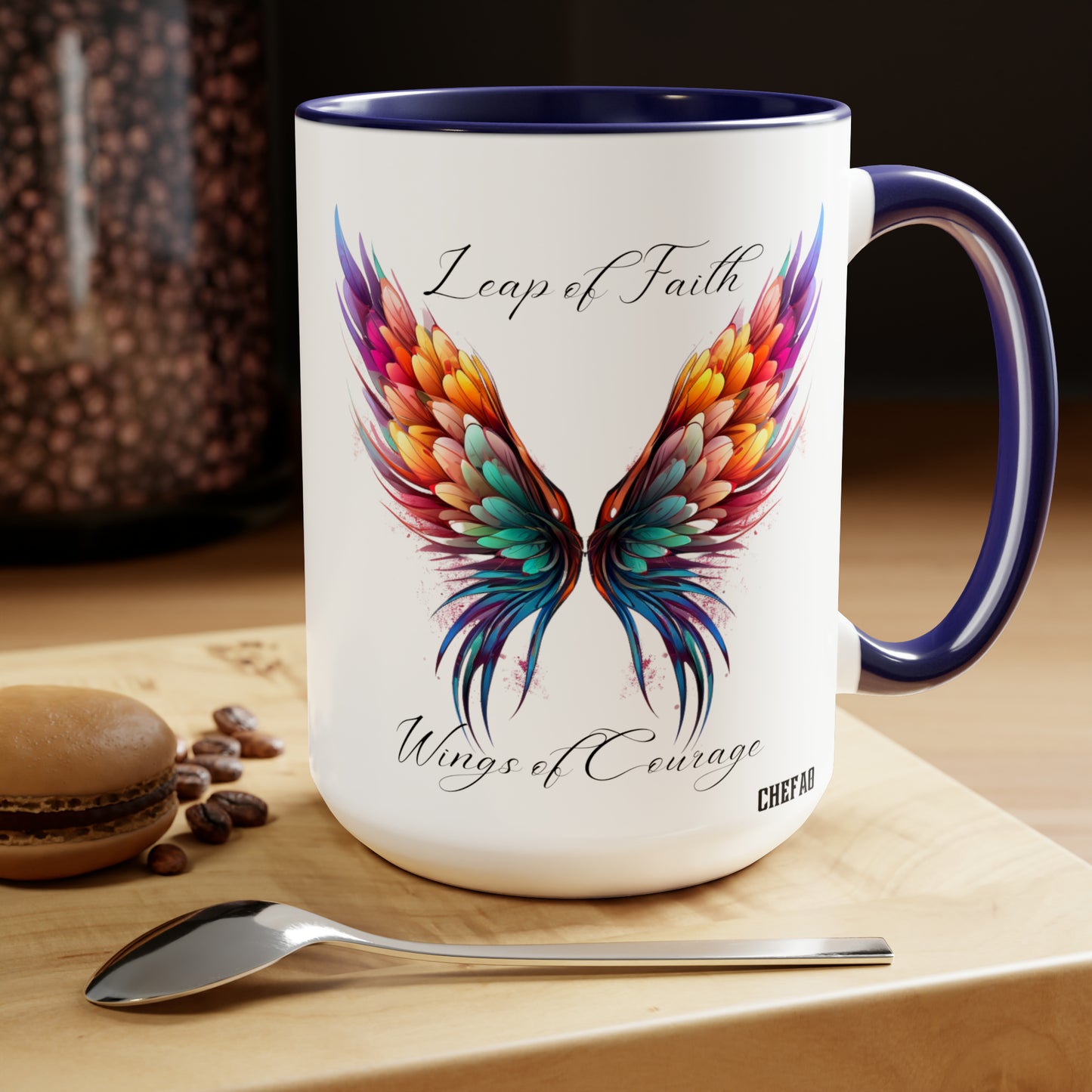 Leap of Faith, Wings of Courage, Coffee Mug, 15oz