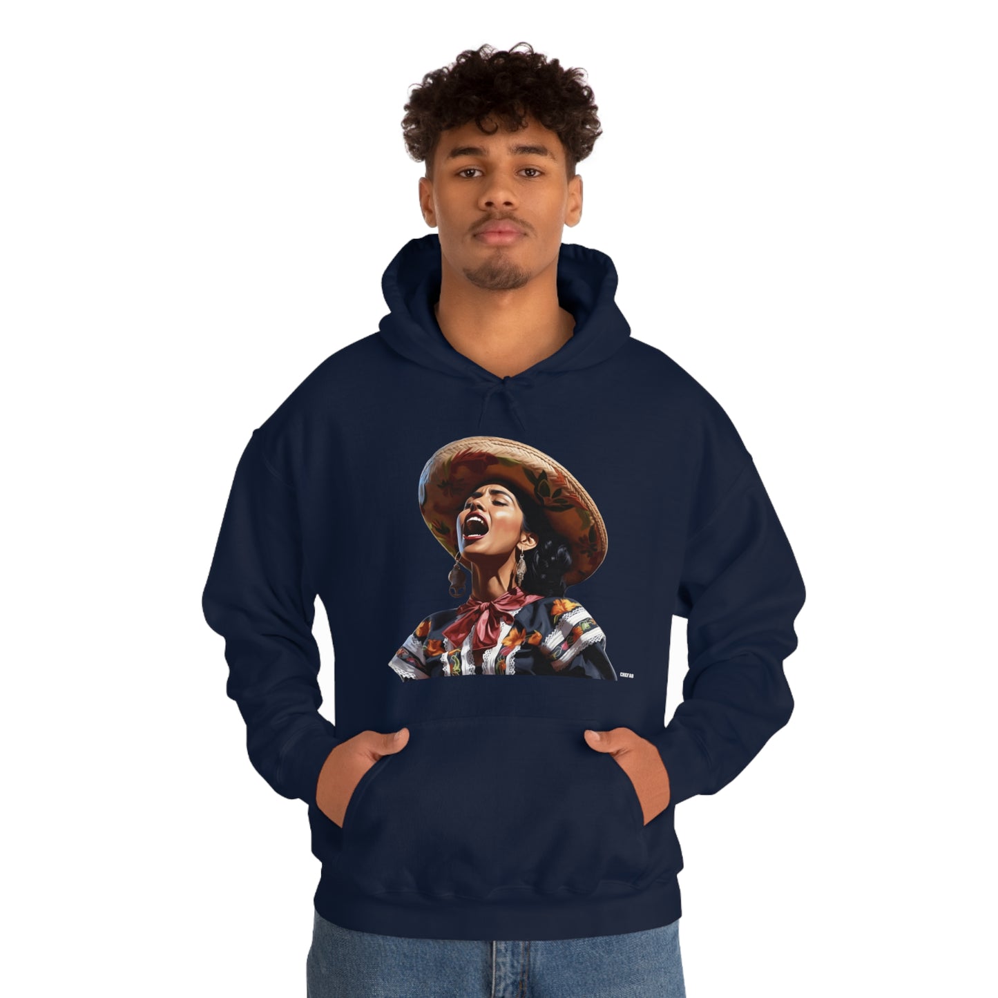 Mariachi Woman, Unisex Heavy Blend Hooded Sweatshirt