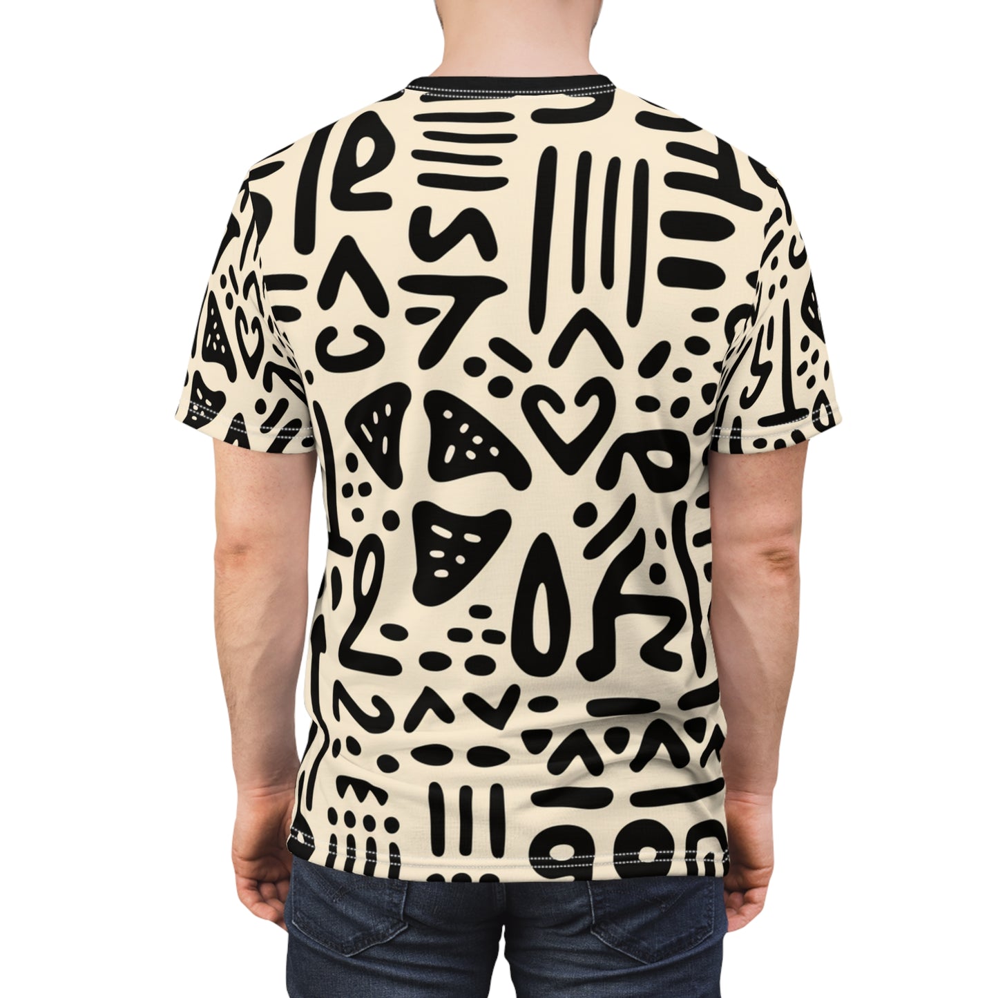 Chefao Bogolan Print I, Unisex Cut & Sew Tee