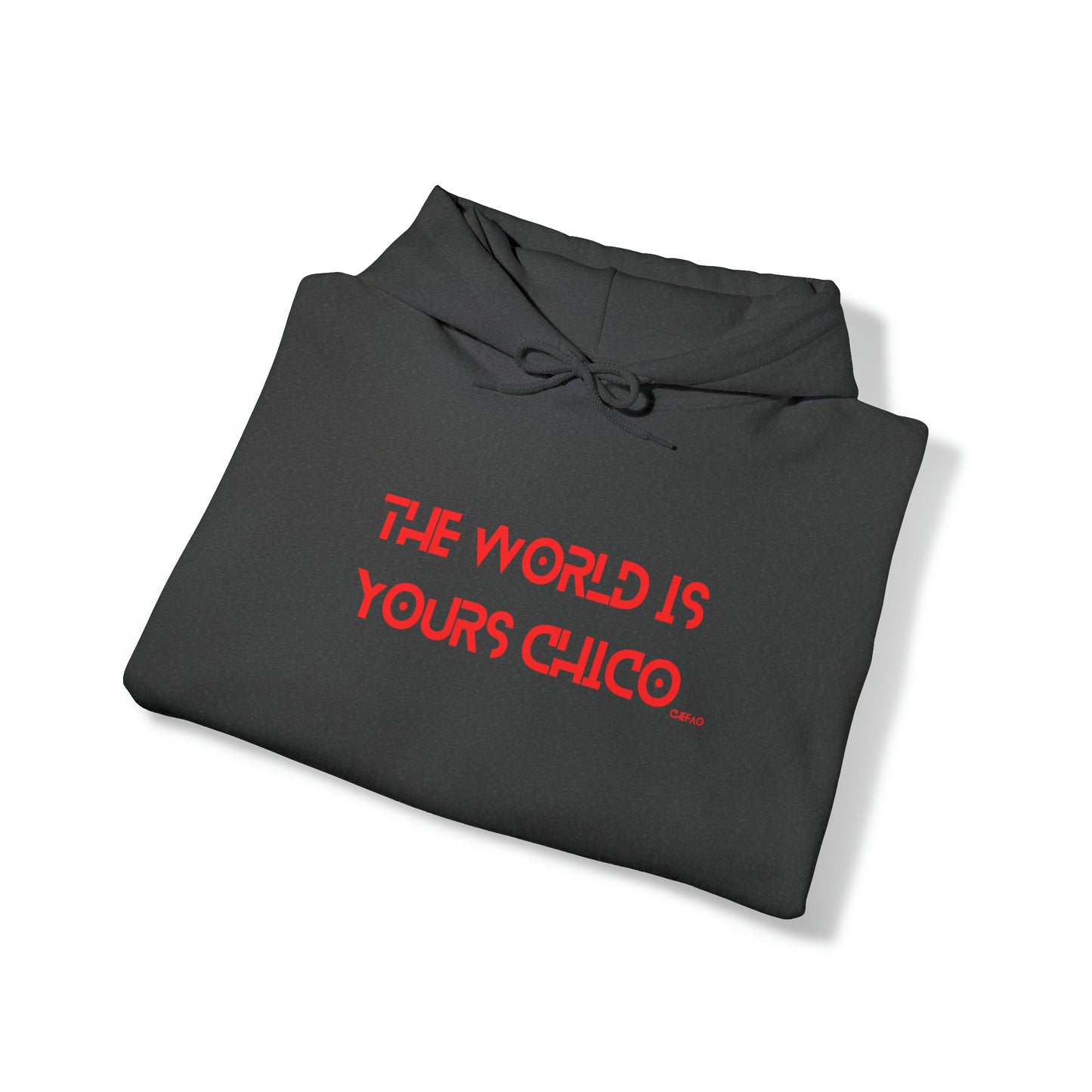 The World is Yours Chico, Unisex Heavy Blend Hooded Sweatshirt