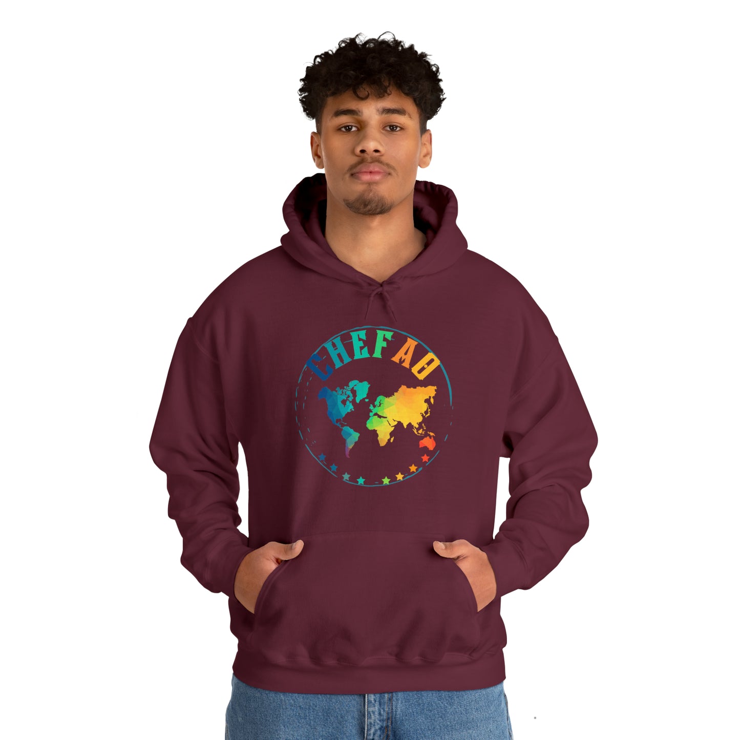 Chefao World I, Unisex Heavy Blend Hooded Sweatshirt