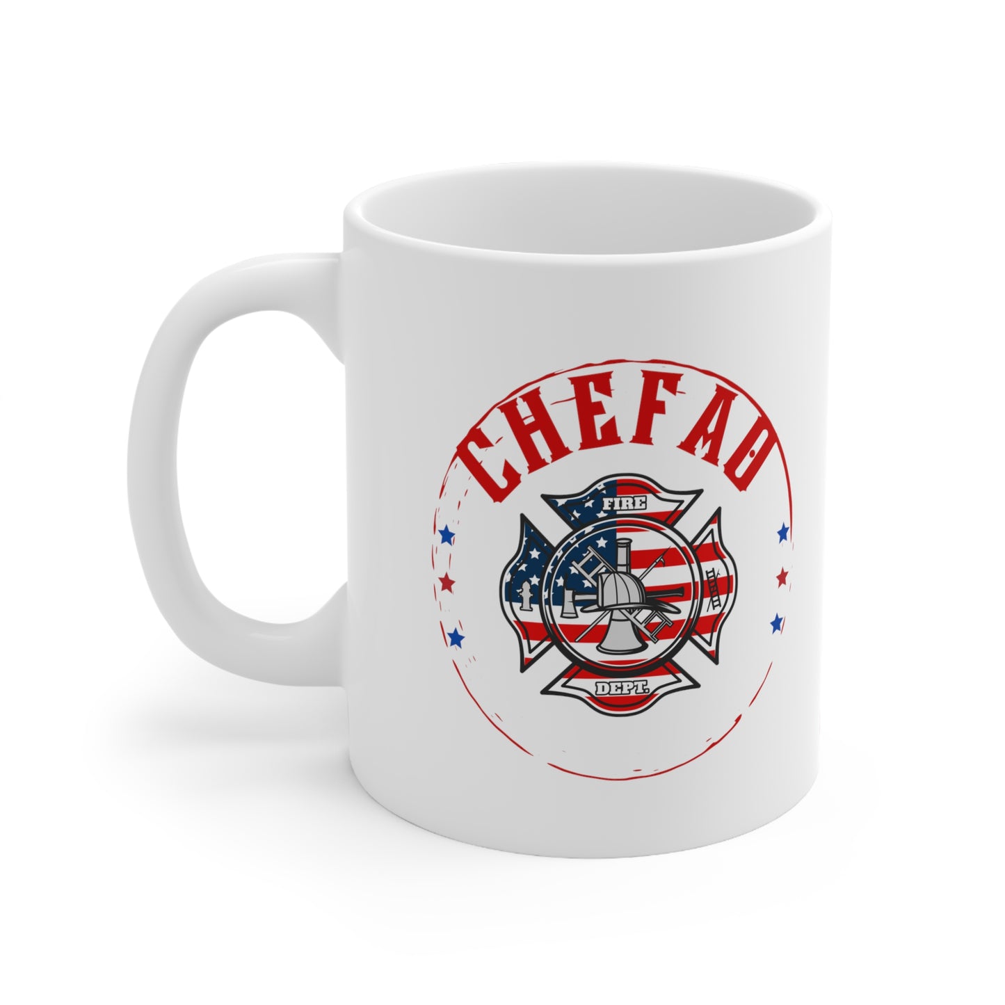 Chefao Fire II, White Coffee Mug, 11oz