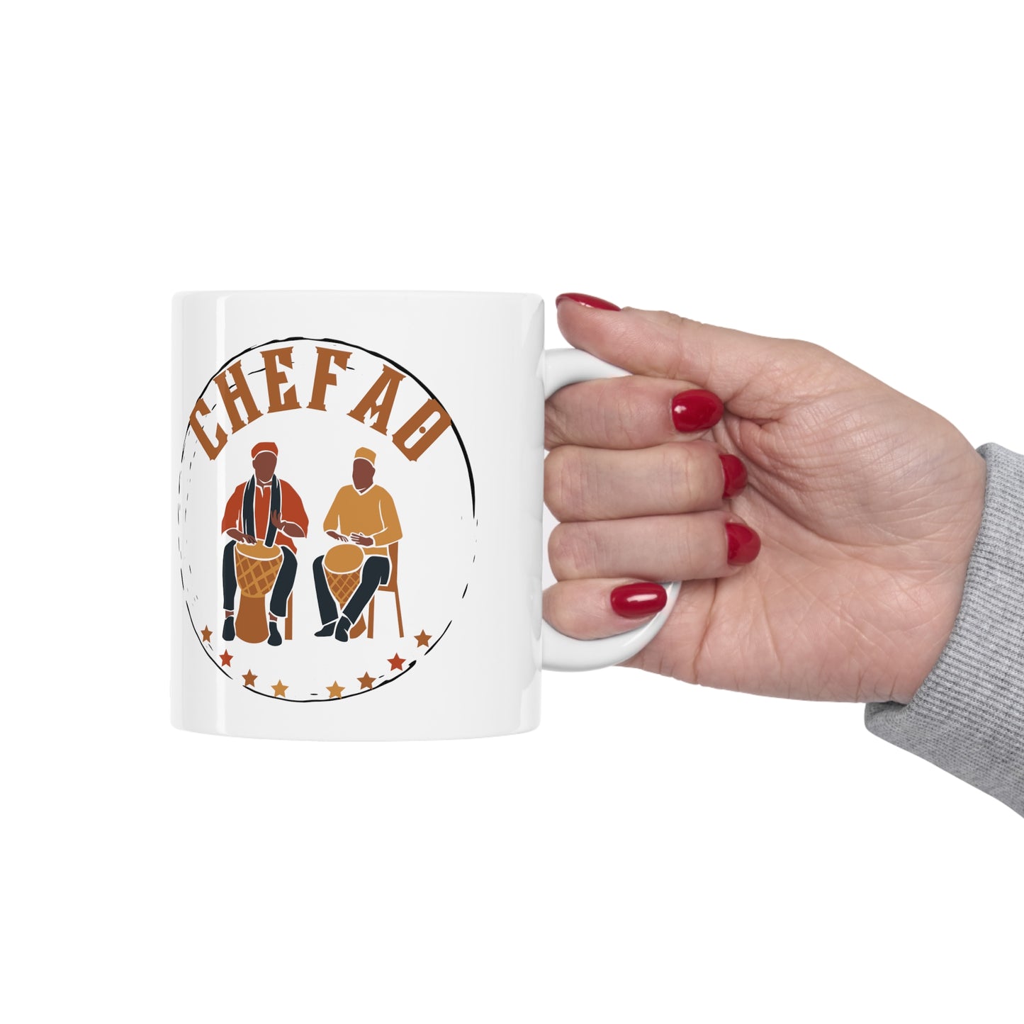 Chefao Drums I, White Coffee Mug, 11oz