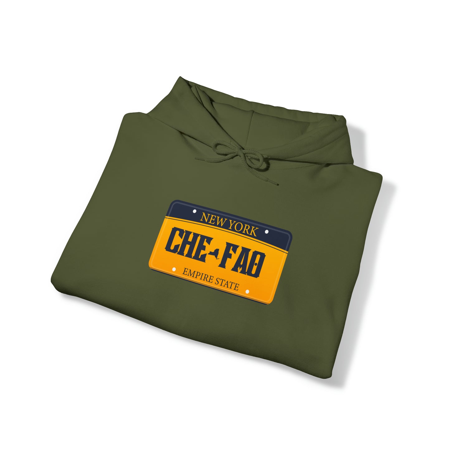 Chefao New York License Plate I, Unisex Heavy Blend Hooded Sweatshirt