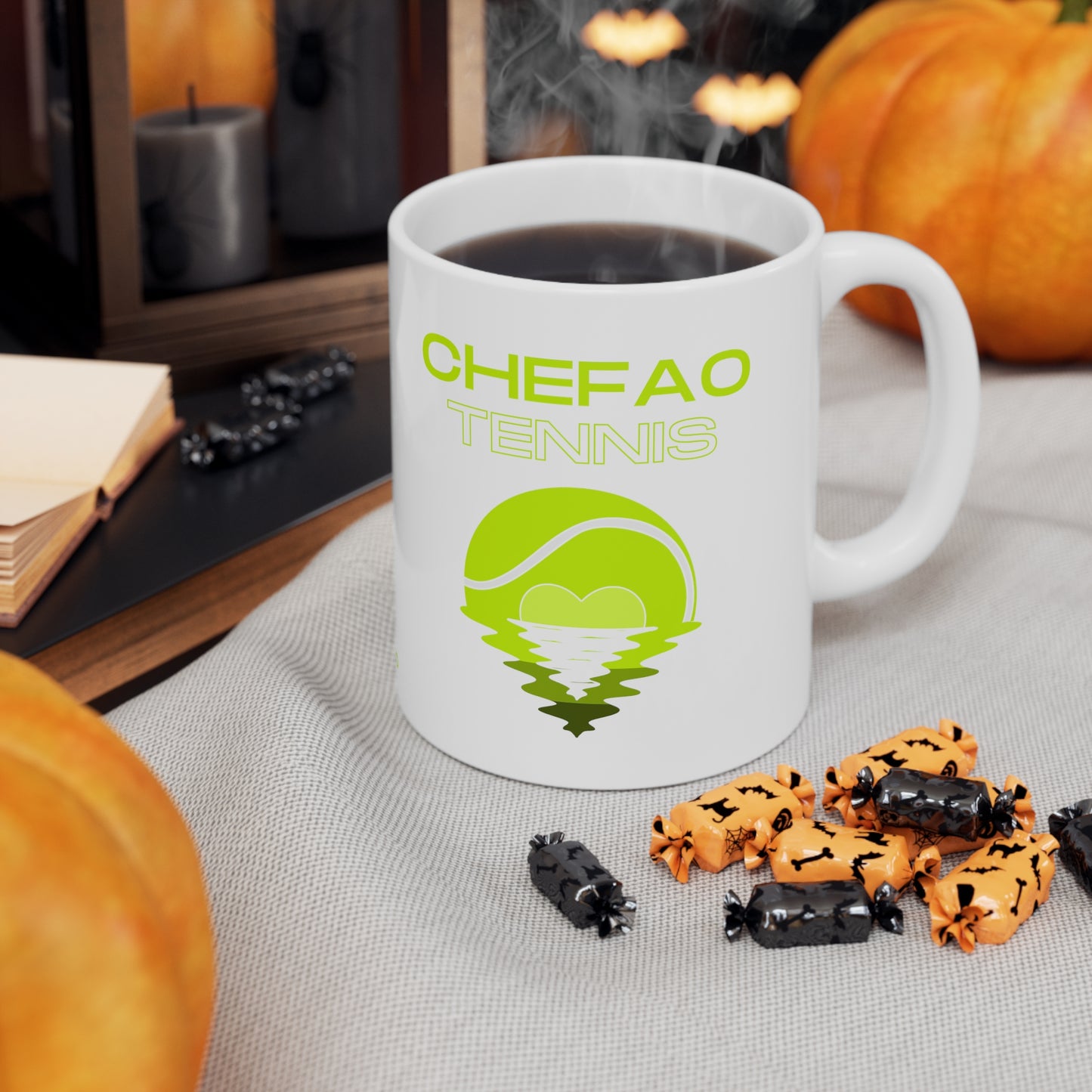 Chefao Tennis X, White Coffee Mug, 11oz