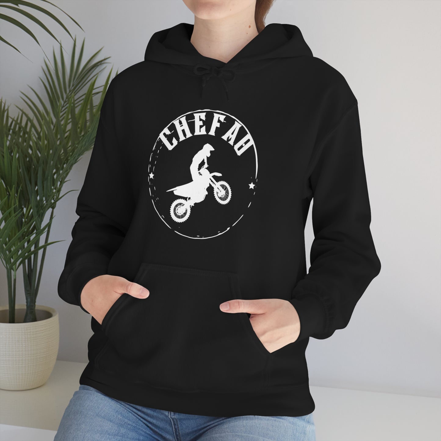 Chefao Motorcross I, Unisex Heavy Blend Hooded Sweatshirt