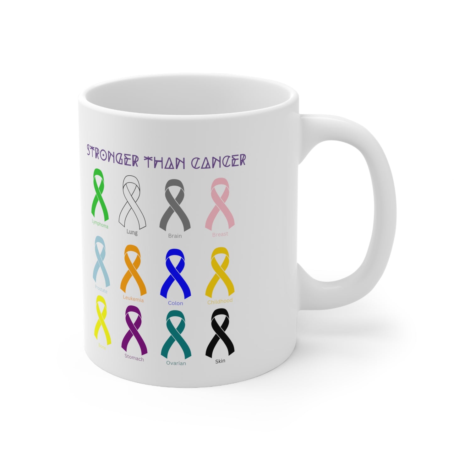 Chefao Stronger Than Cancer I, White Coffee Mug, 11oz