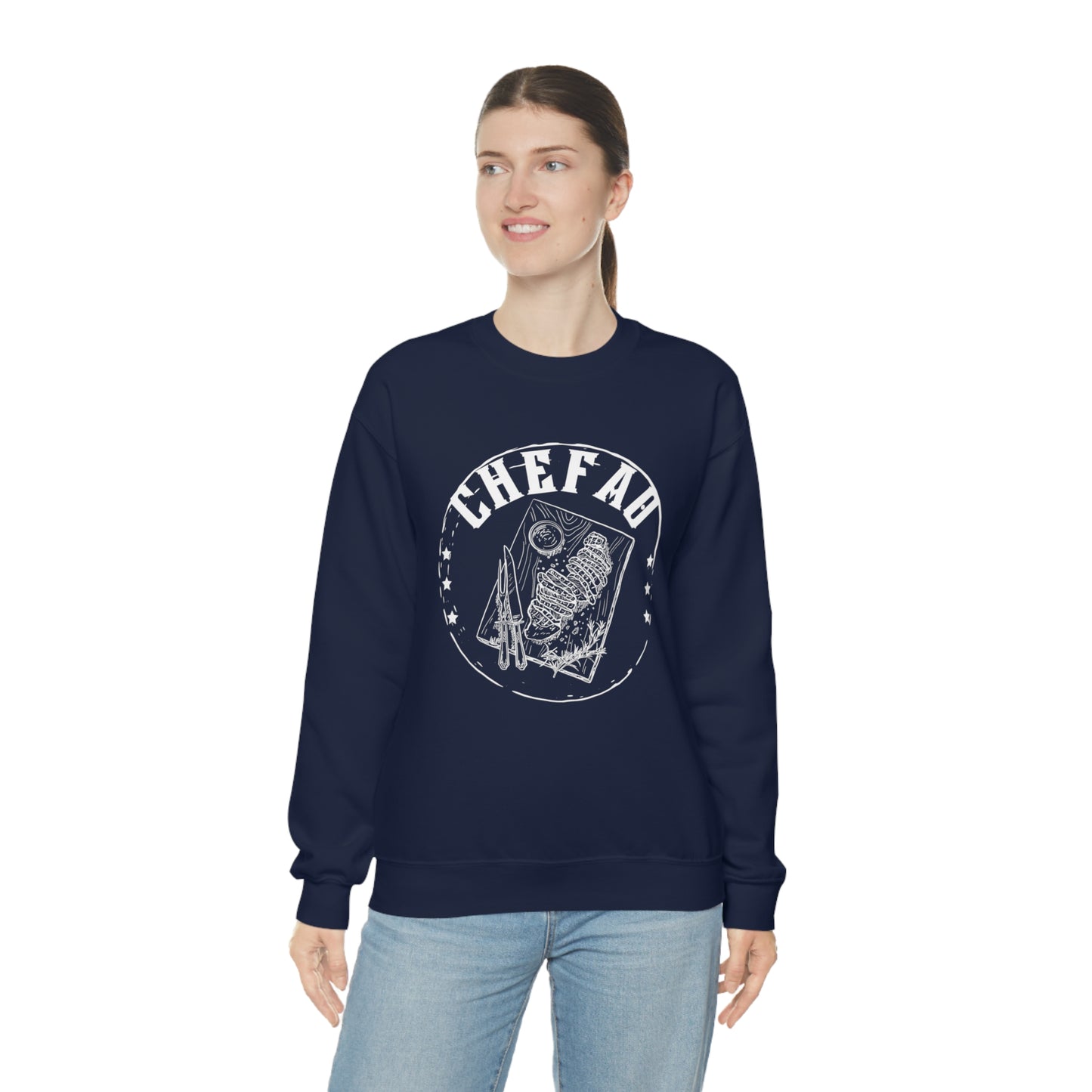 Chefao Barbque, Unisex Heavy Blend Crewneck Sweatshirt