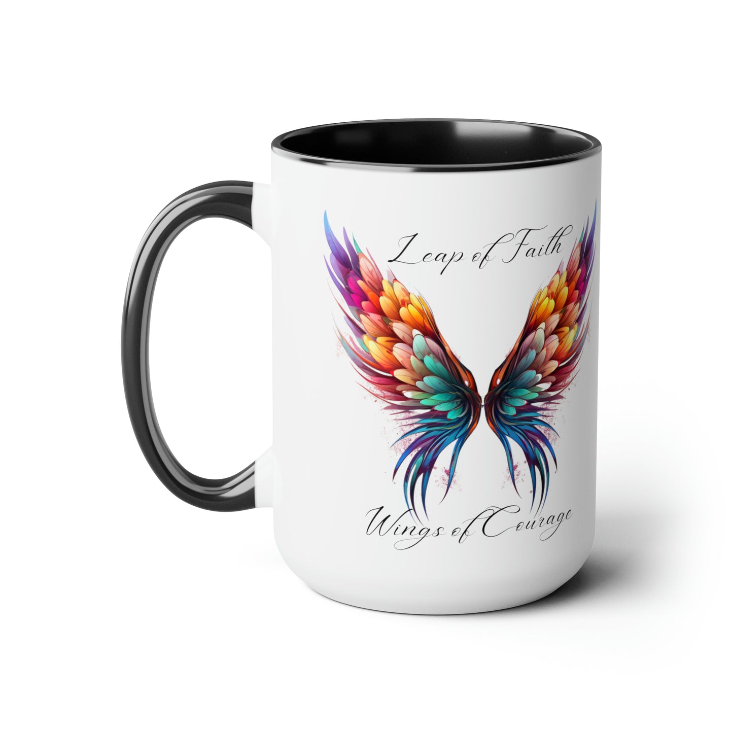 Leap of Faith, Wings of Courage, Coffee Mug, 15oz