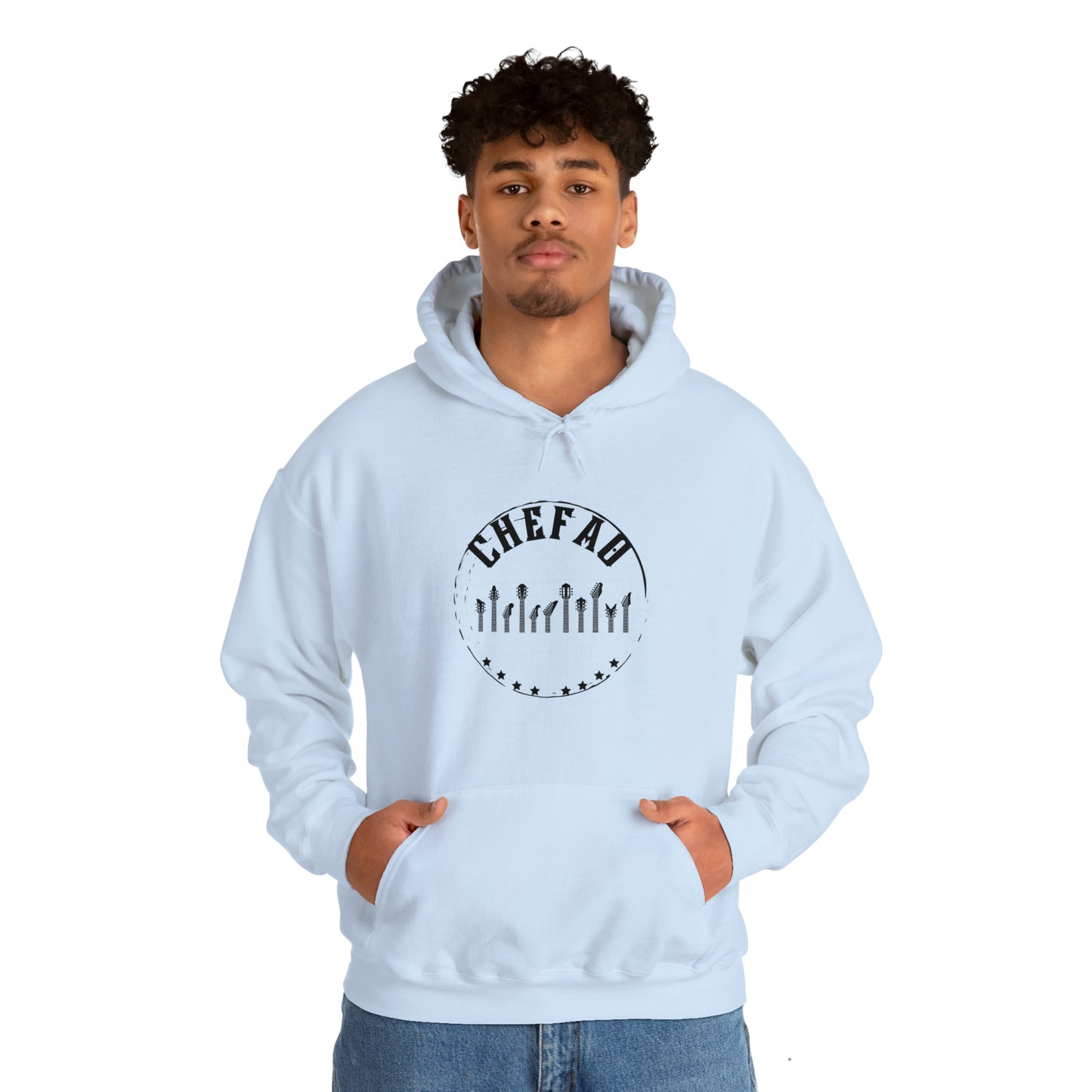 Chefao Guitar II, Unisex Heavy Blend Hooded Sweatshirt