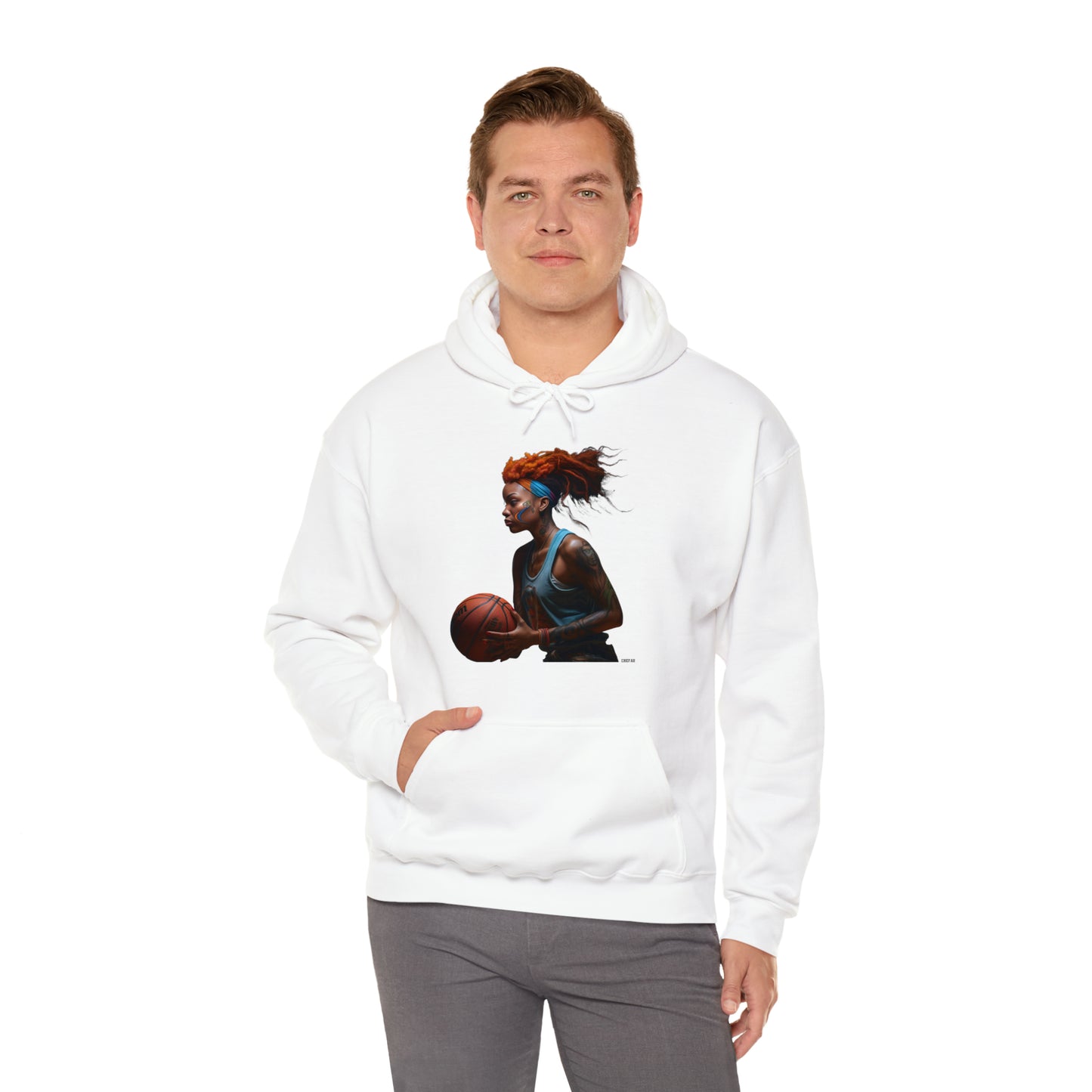 Basketball Flair, Unisex Heavy Blend Hooded Sweatshirt