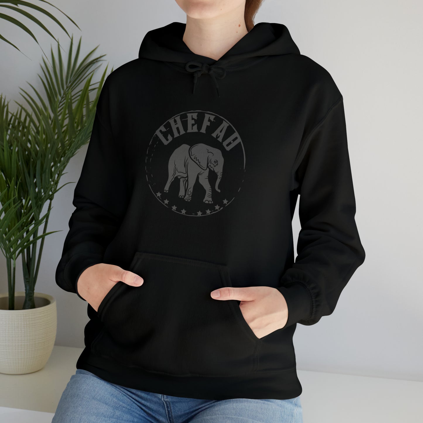 Chefao Elephant II, Unisex Heavy Blend Hooded Sweatshirt