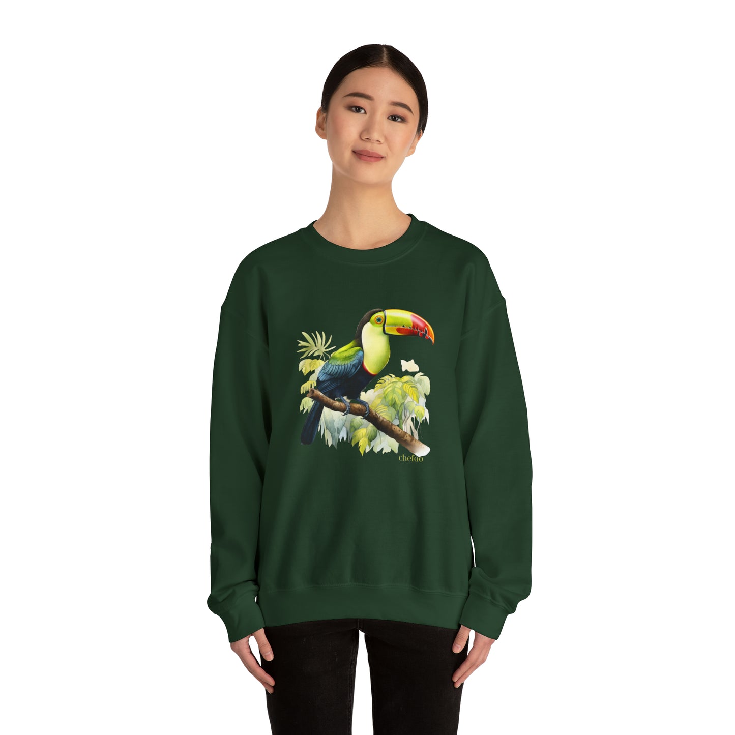 Keel Billed Toucan I, Unisex Heavy Blend Crewneck Sweatshirt