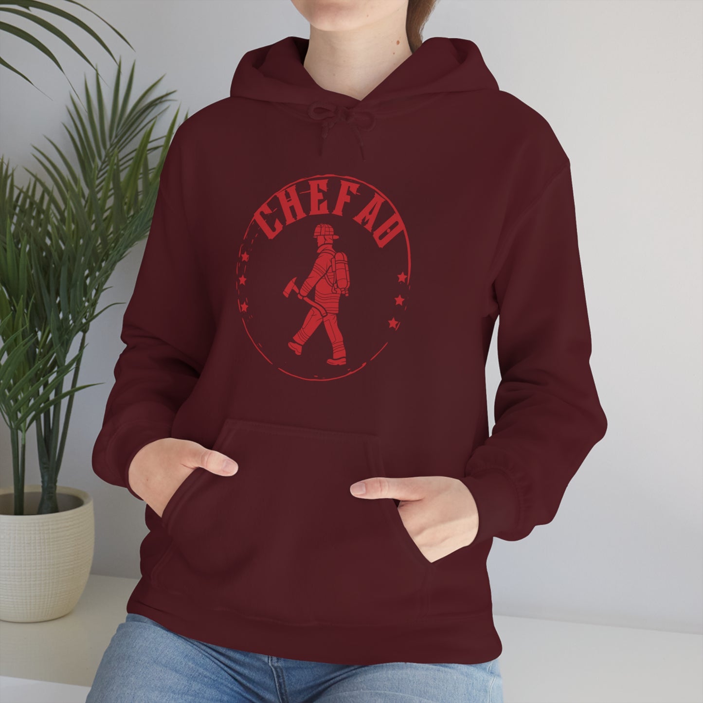 Chefao Fire I, Unisex Heavy Blend Hooded Sweatshirt