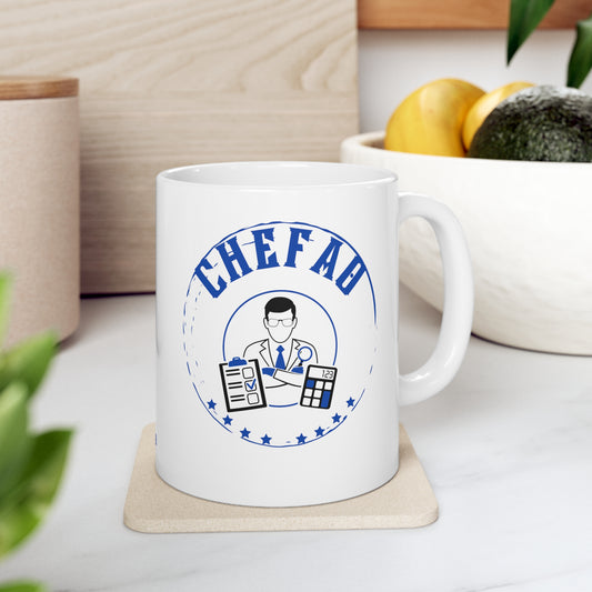 Chefao Accounting IV, White Coffee Mug, 11oz