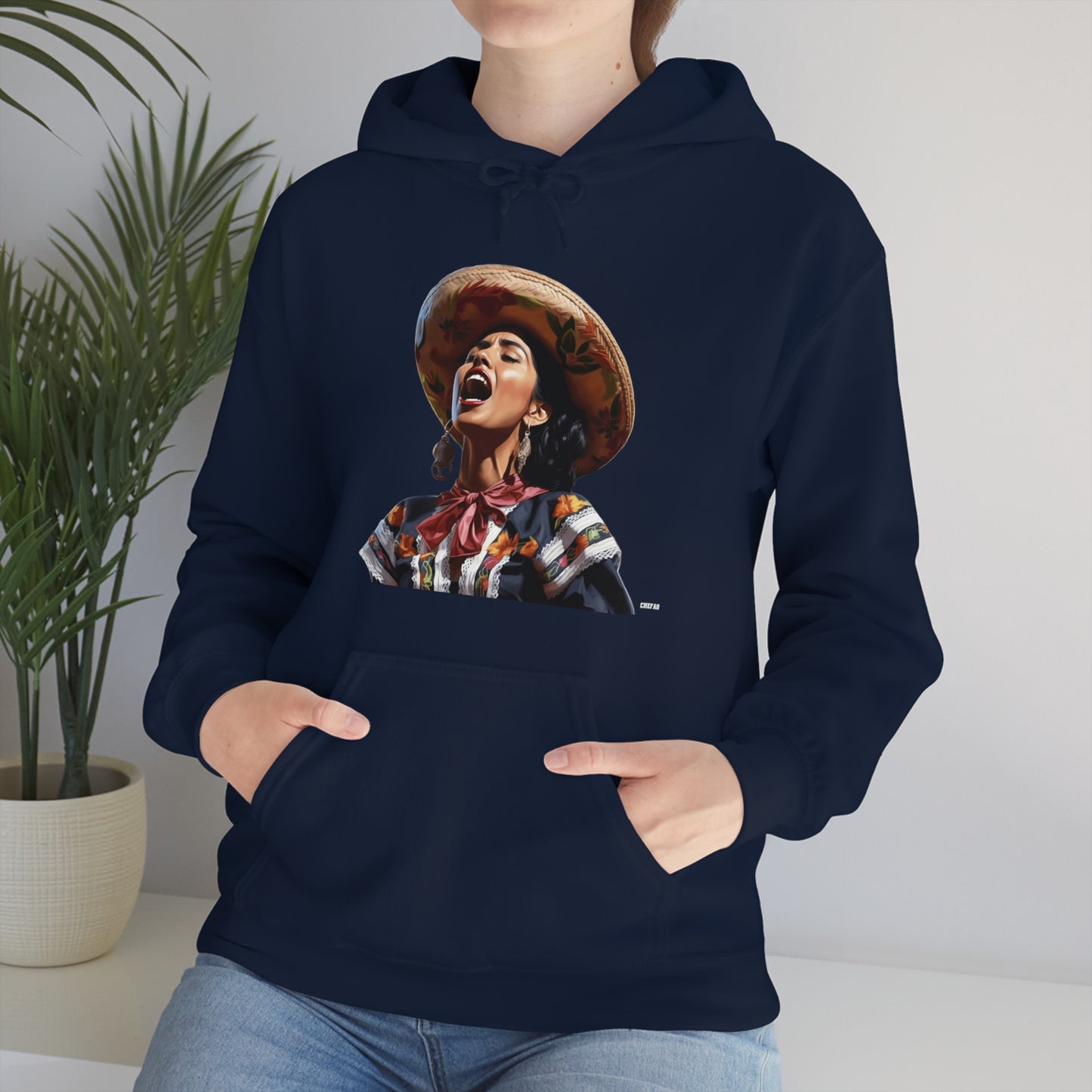 Mariachi Woman, Unisex Heavy Blend Hooded Sweatshirt