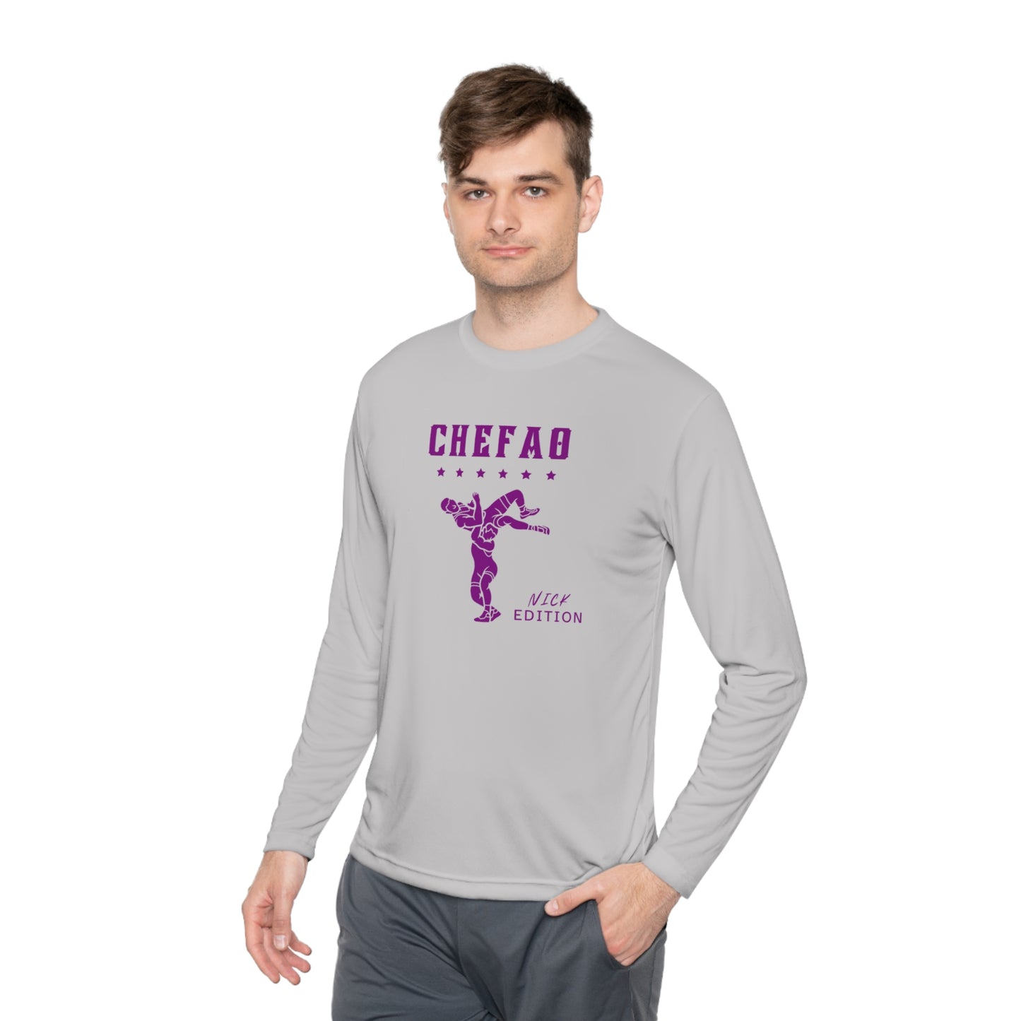 Chefao Wrestling The Nick Edition I, Unisex Lightweight Long Sleeve Tee