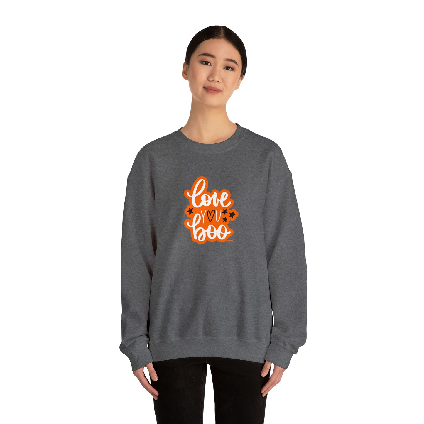 Love You Boo, Unisex Heavy Blend Crewneck Sweatshirt