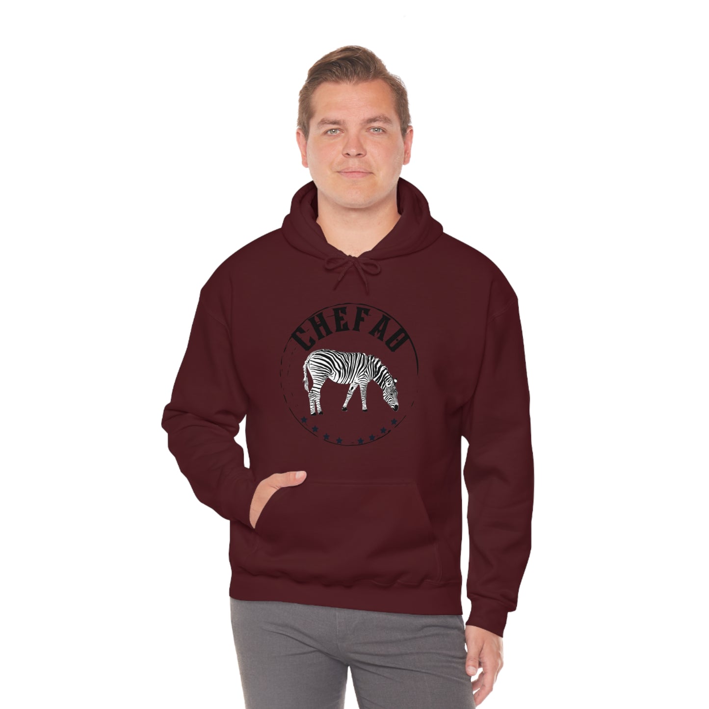 Chefao Zebra I, Unisex Heavy Blend Hooded Sweatshirt