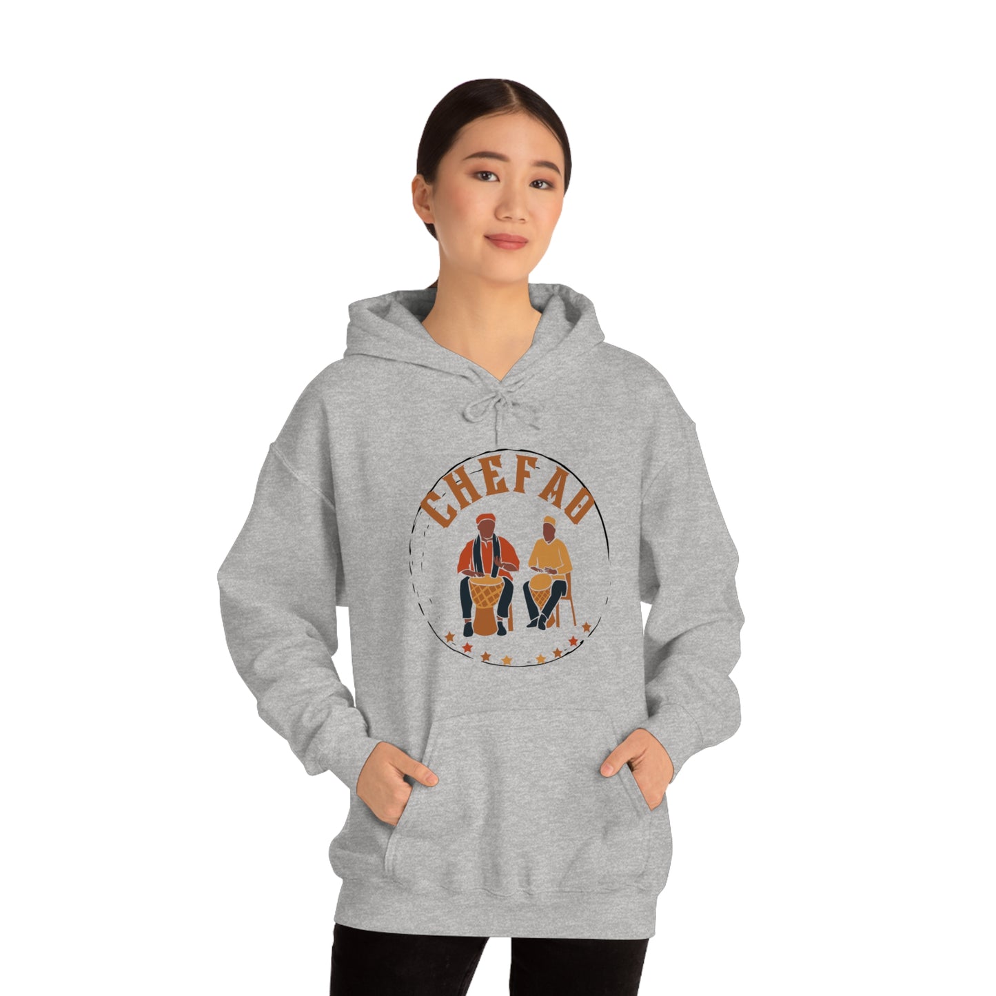 Chefao Drums I, Unisex Heavy Blend Hooded Sweatshirt