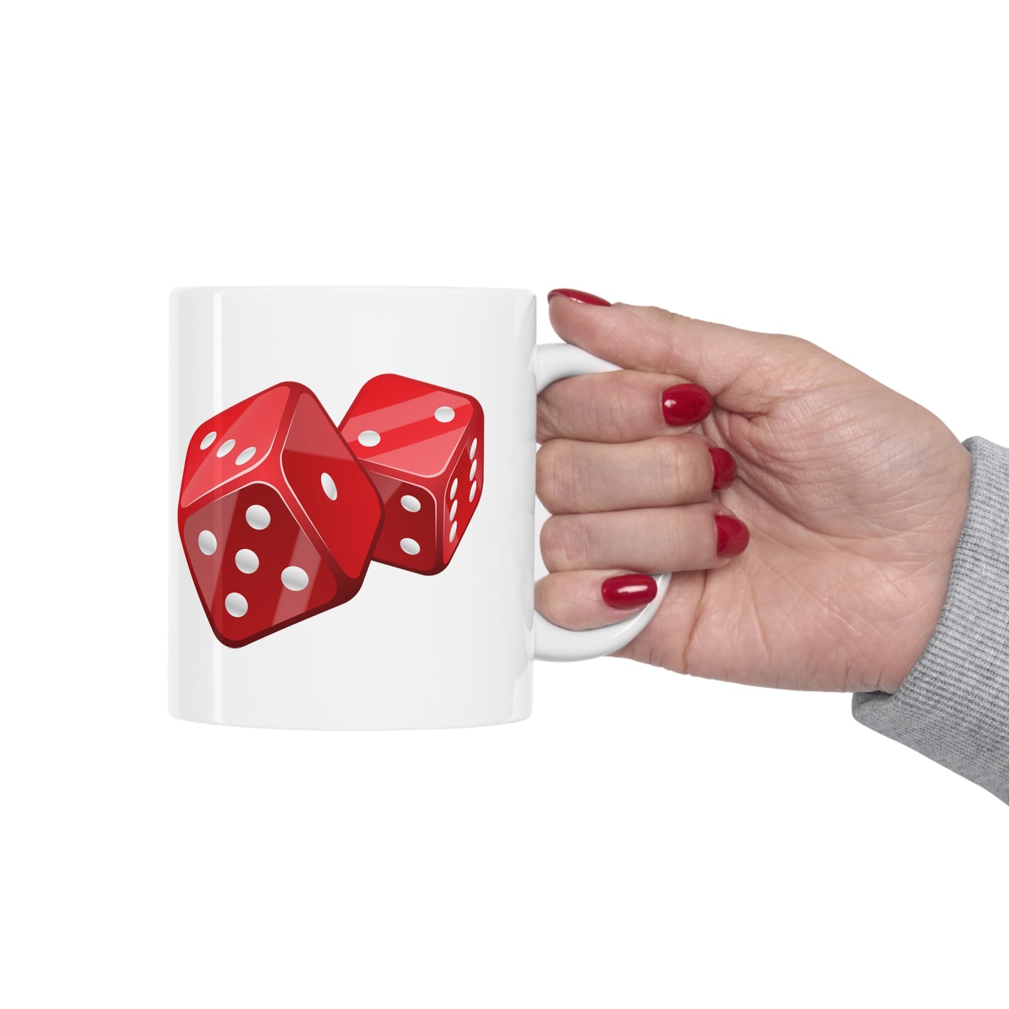 Dice II, White Coffee Mug, 11oz